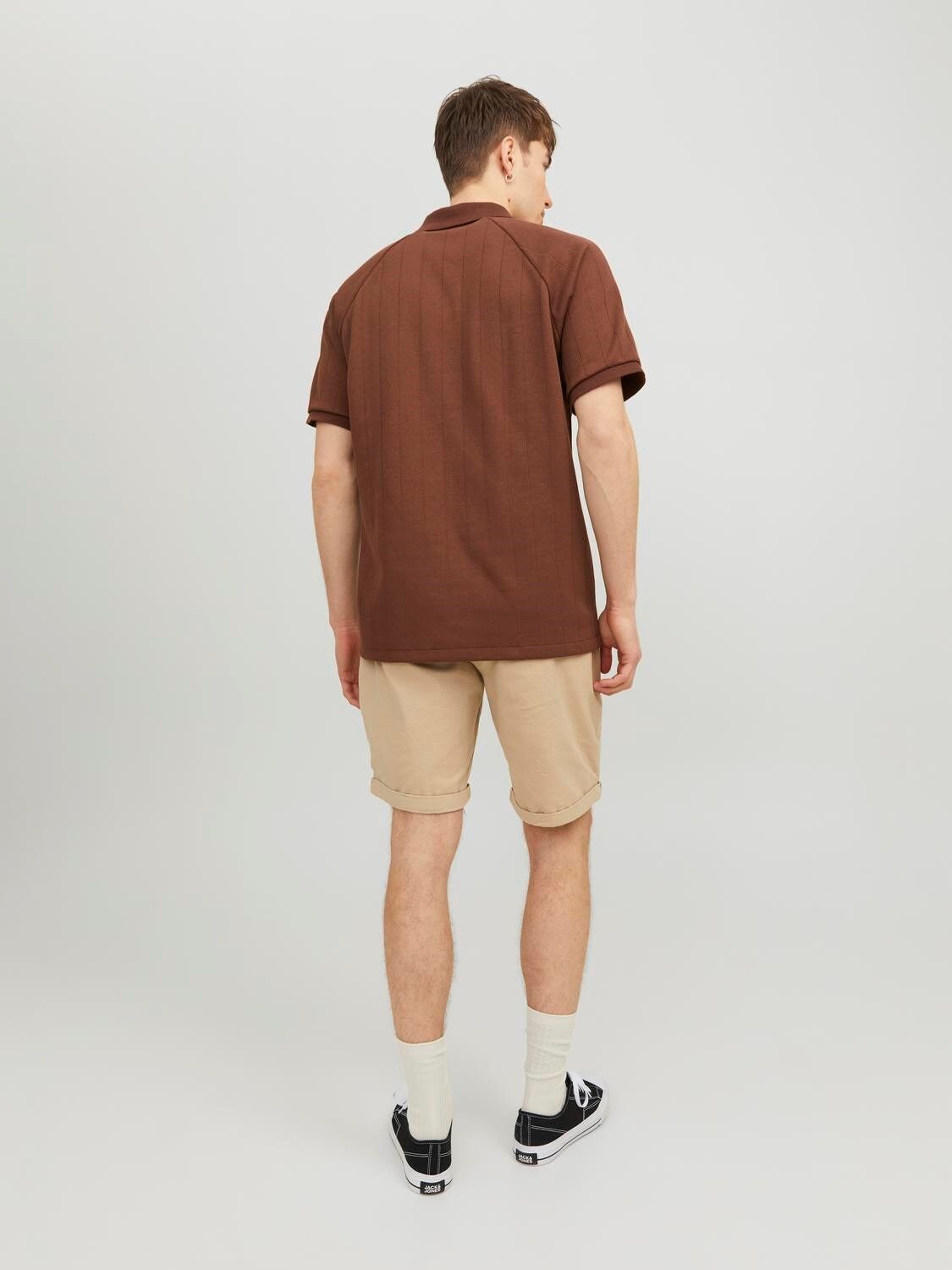 JACK & JONES Fury Shorts regular fit, heren chino korte broek, beige
