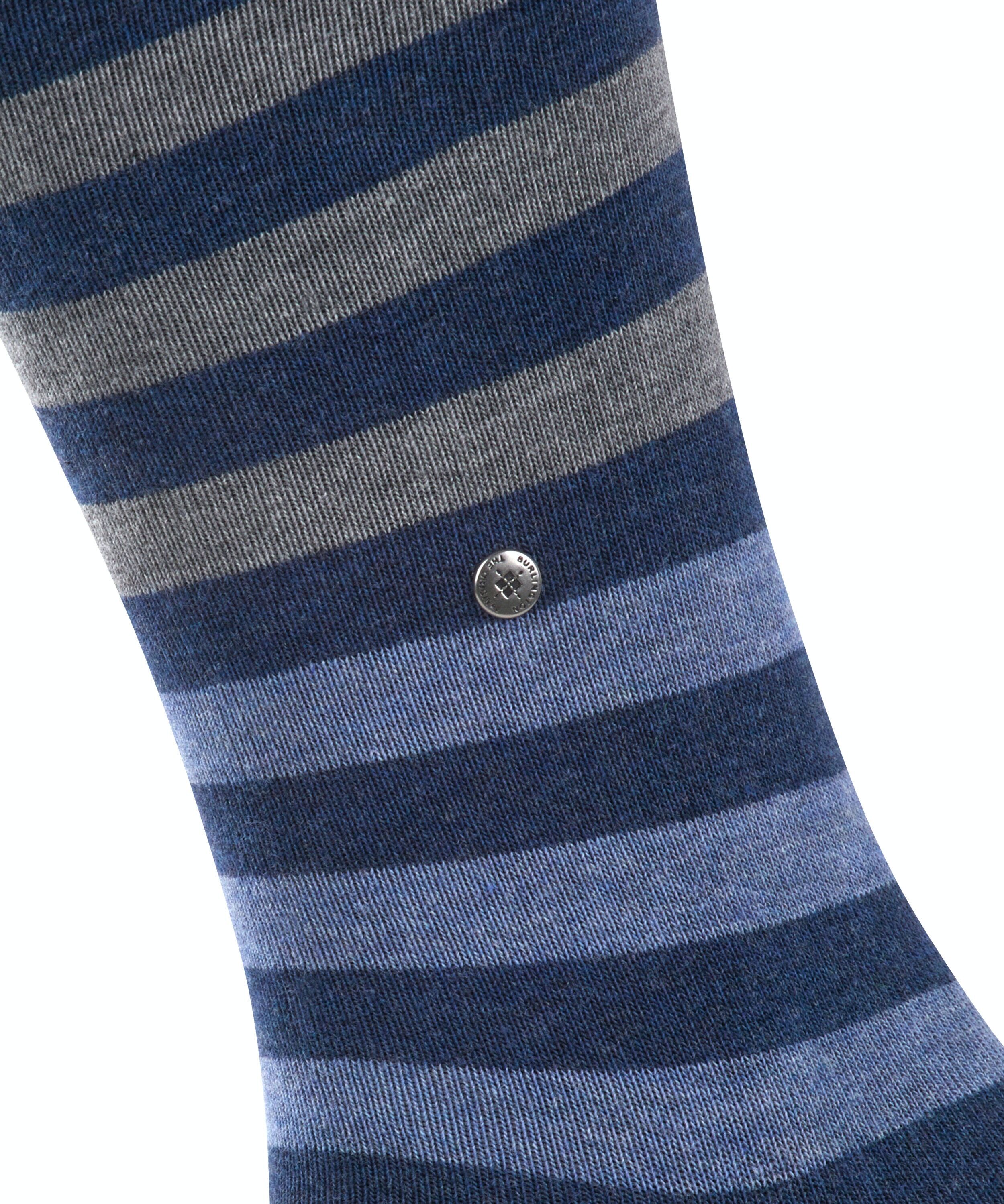 Burlington Blackpool heren kniekousen, blauw (dark blue mel.)