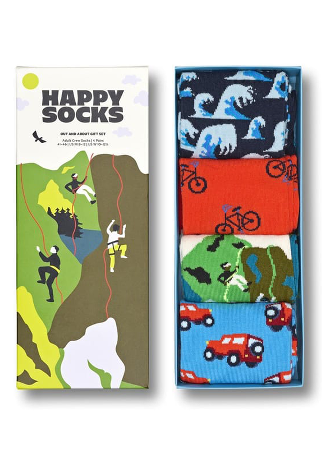 Happy Socks Out And About Socks Gift Set (4-pack), unisex sokken in cadeauverpakking Happy Socks Out And About Socks Gift Set (4-pack), unisex sokken in cadeauverpakking
