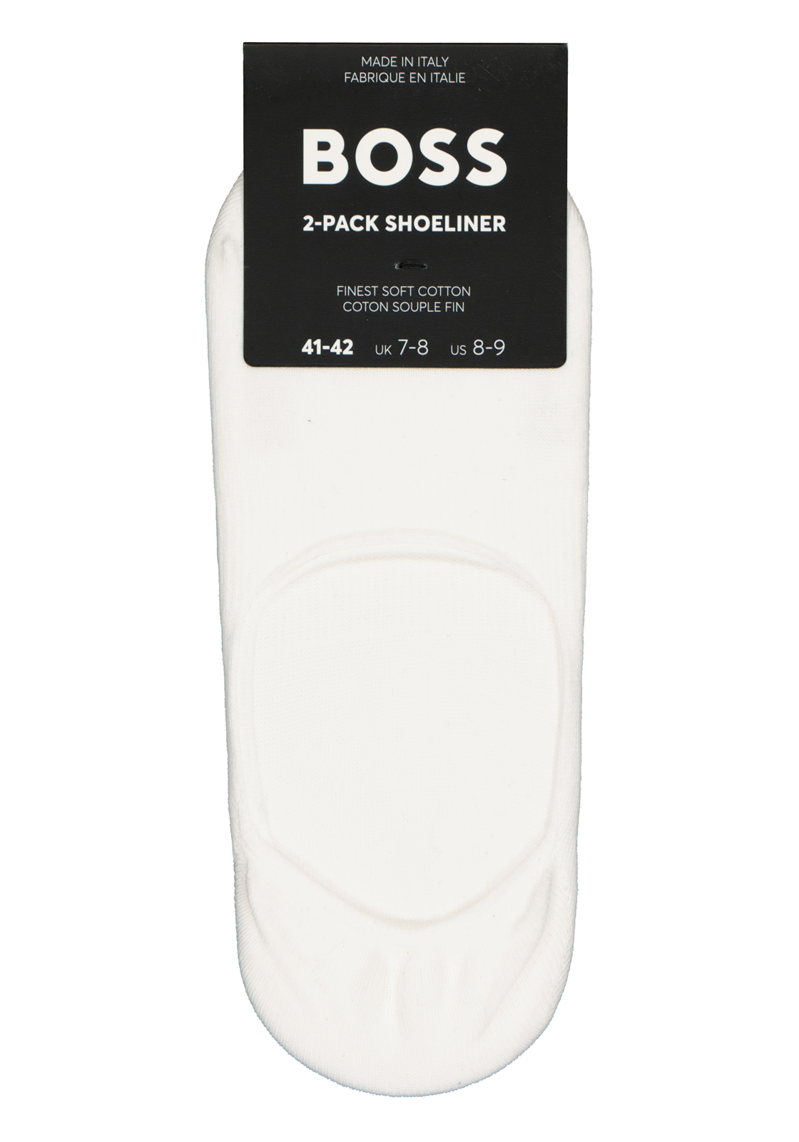 3-4043861410027_hugo_boss_sok_2p_HR BOSS Shoeliner Stay On (2-pack), herensokken katoen onzichtbaar, wit