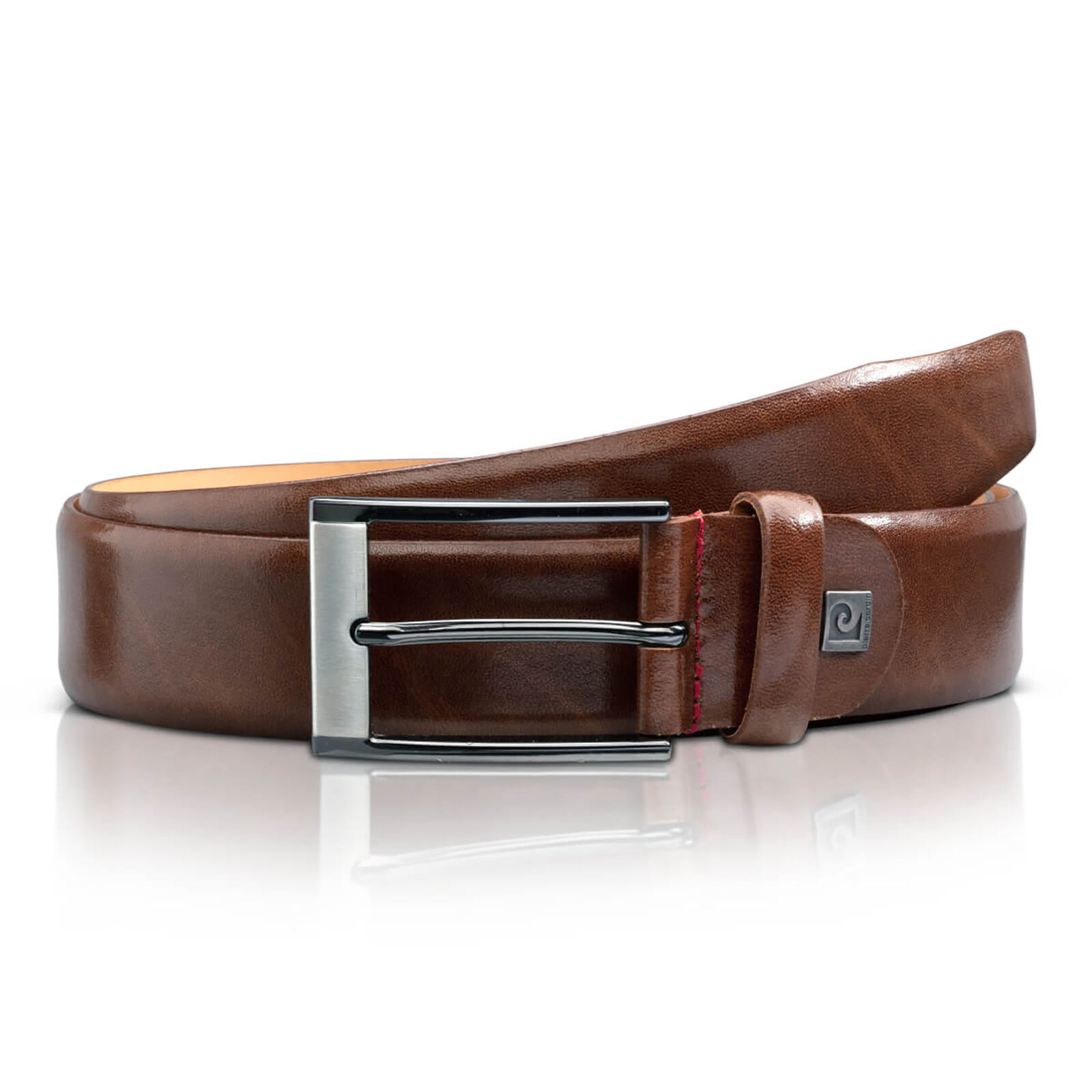 PIERRE CARDIN leren heren riem, cognac