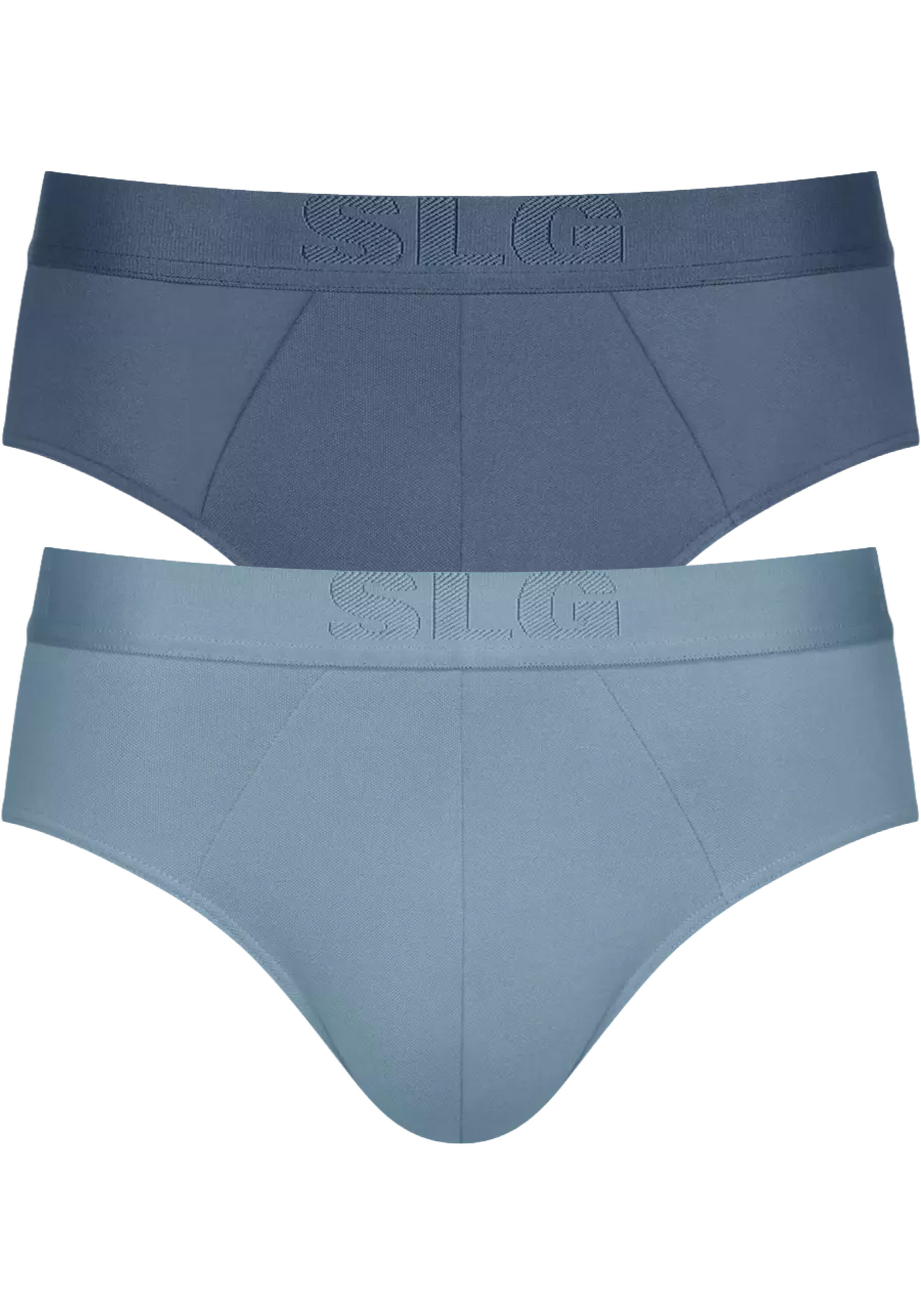 Sloggi Men SLG Base Soft Brief, heren slip (2-pack), licht- en middenblauw