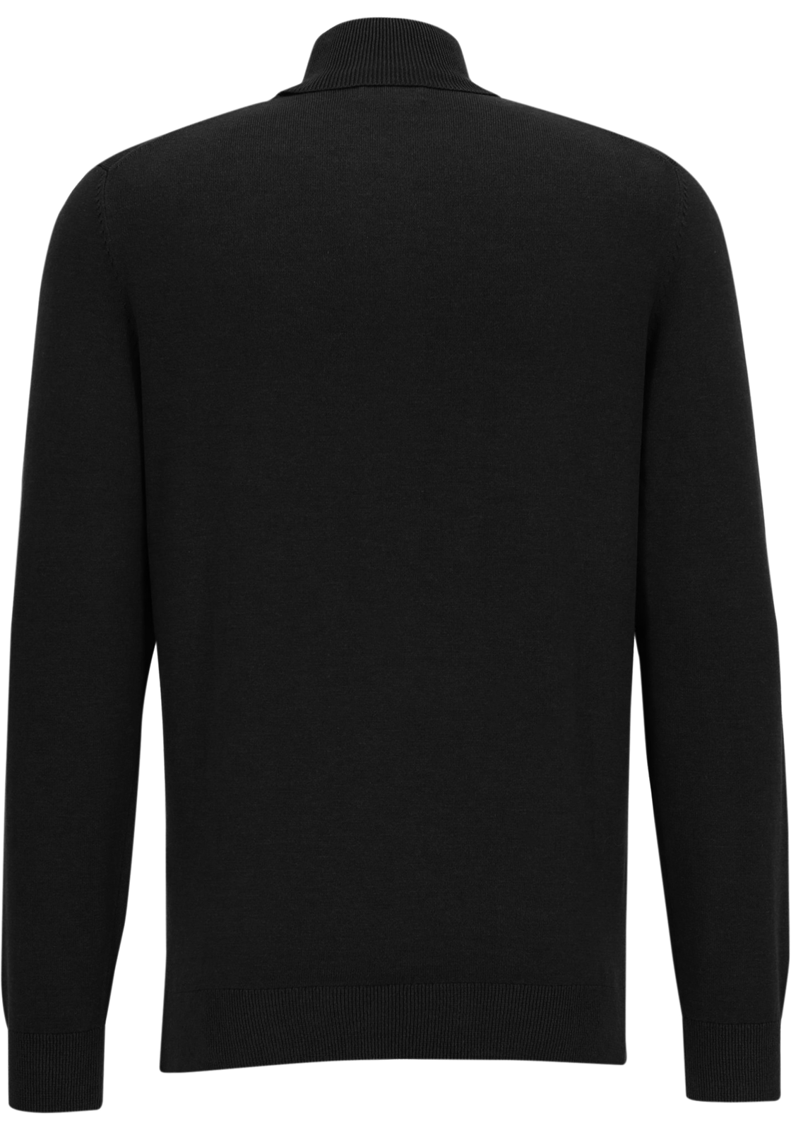 Michaelis heren trui katoenmengsel, slim fit coltrui, zwart Michaelis heren trui katoenmengsel, slim fit coltrui, zwart