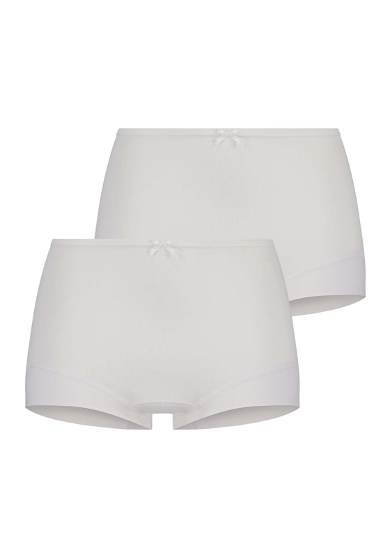 RJ Bodywear Pure Color Extra Comfort dames short (2-pack), wit RJ Bodywear Pure Color Extra Comfort dames short (2-pack), wit