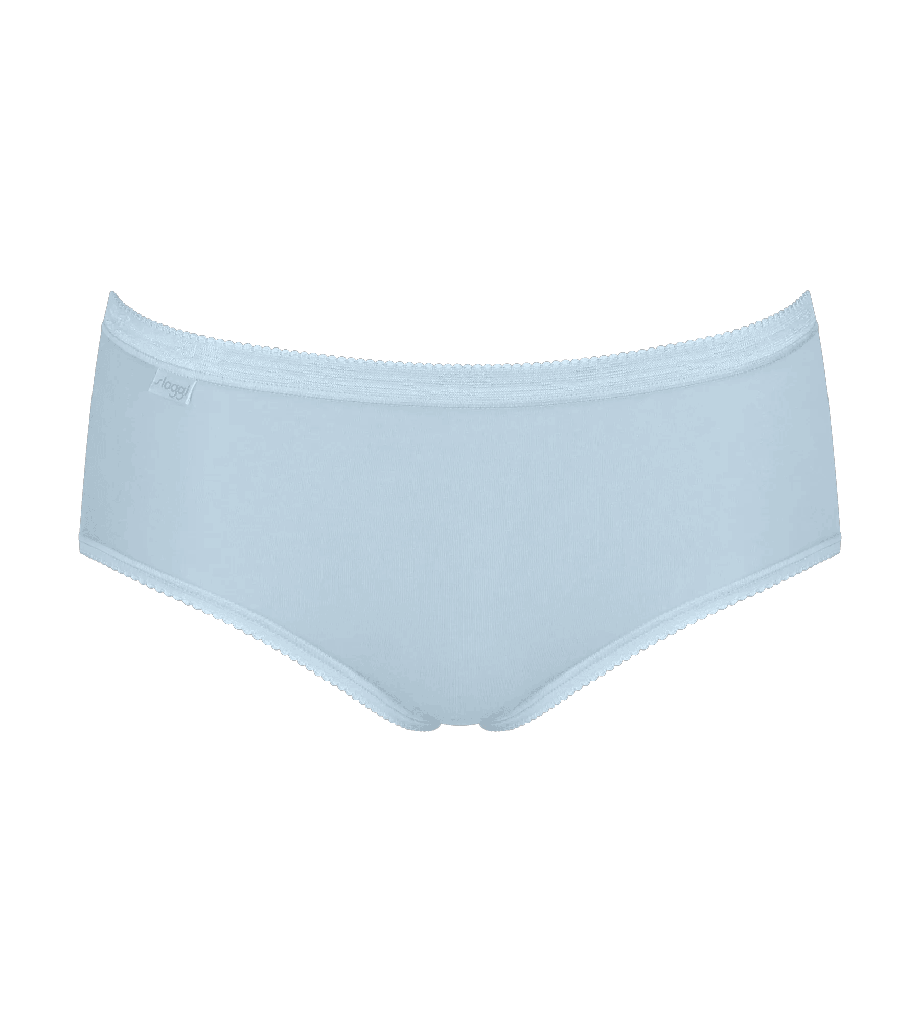 Sloggi Women Basic+ Midi (4-pack), dames slip, wit, lichtblauw, lichtgroen en grijs