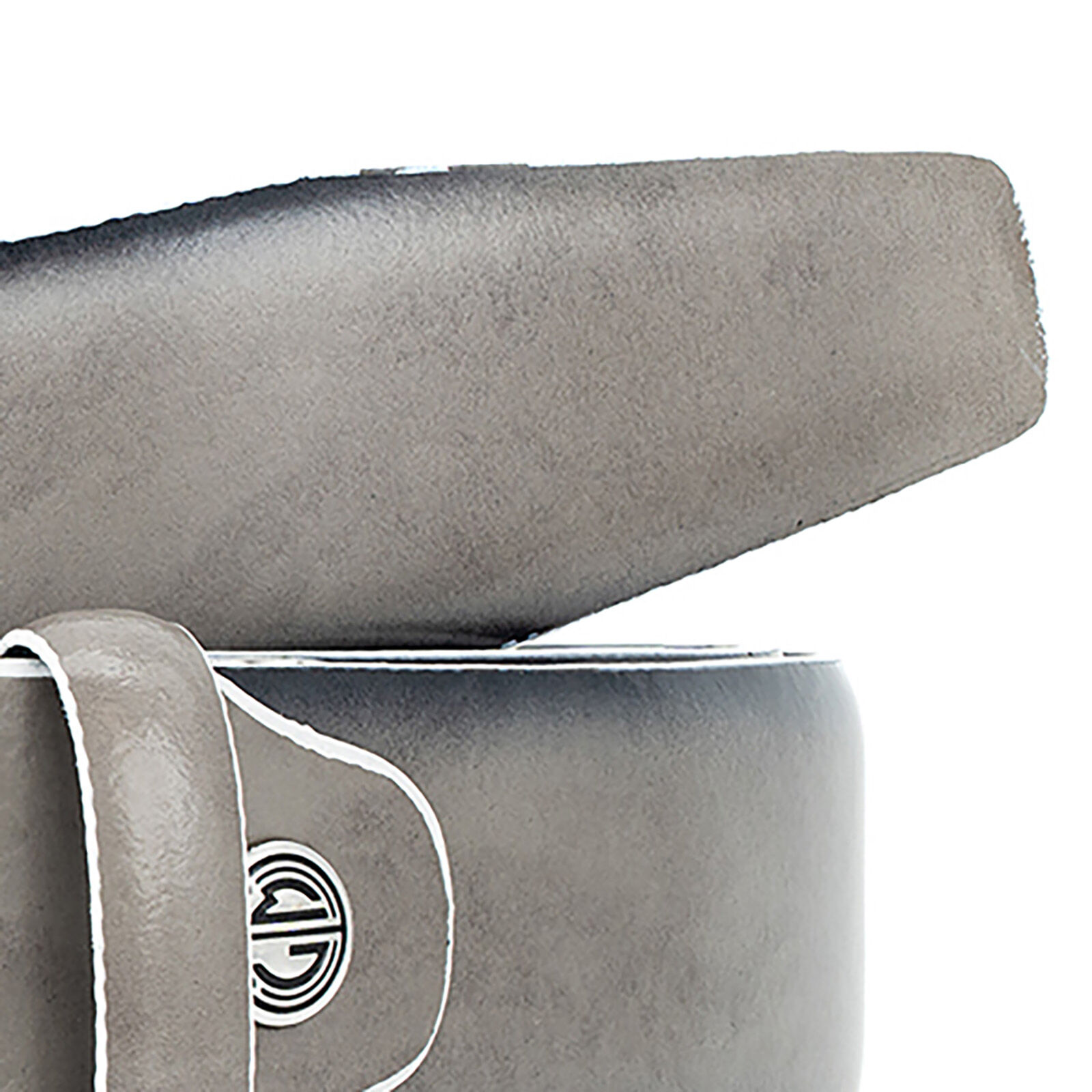LINDENMANN leren heren riem, grijs