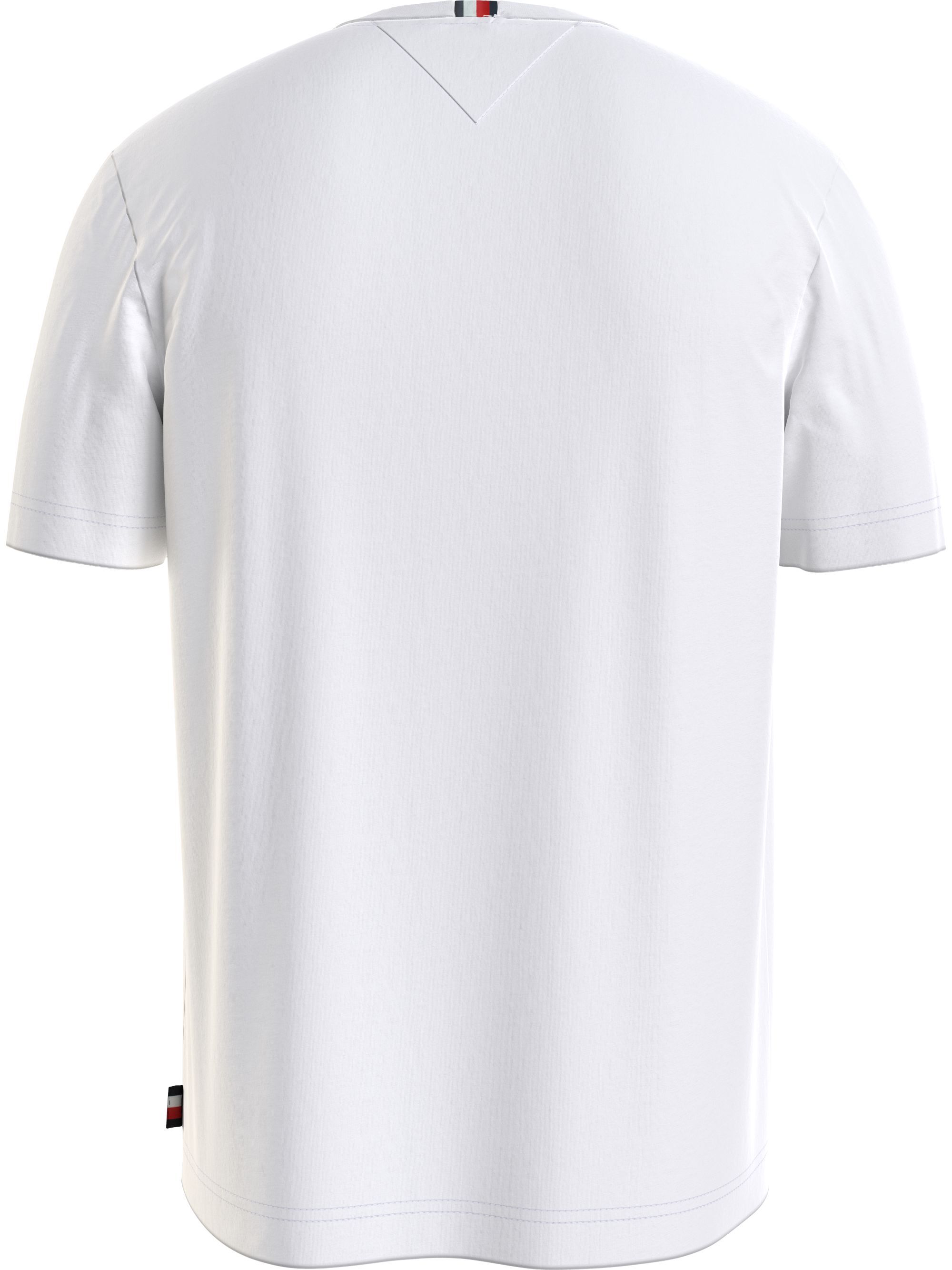 Tommy Hilfiger Hilfiger Track Graphic Tee, heren T-shirt korte mouw O-hals, wit