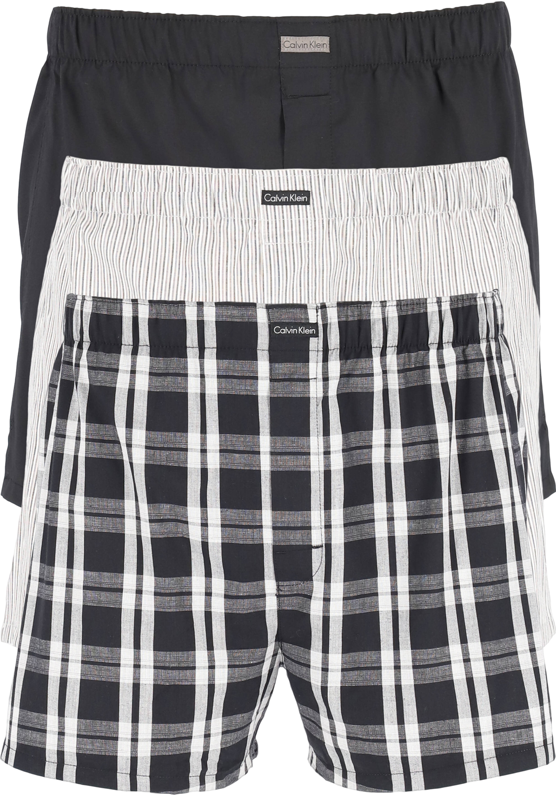 1-8719115561345-calvin_klein-CK_U1732ABMS_BX_3p_zwart_geruit_4foto_HR Calvin Klein Woven Boxers (3-pack), wijde heren boxershorts katoen, zwart, gestreept en geruit
