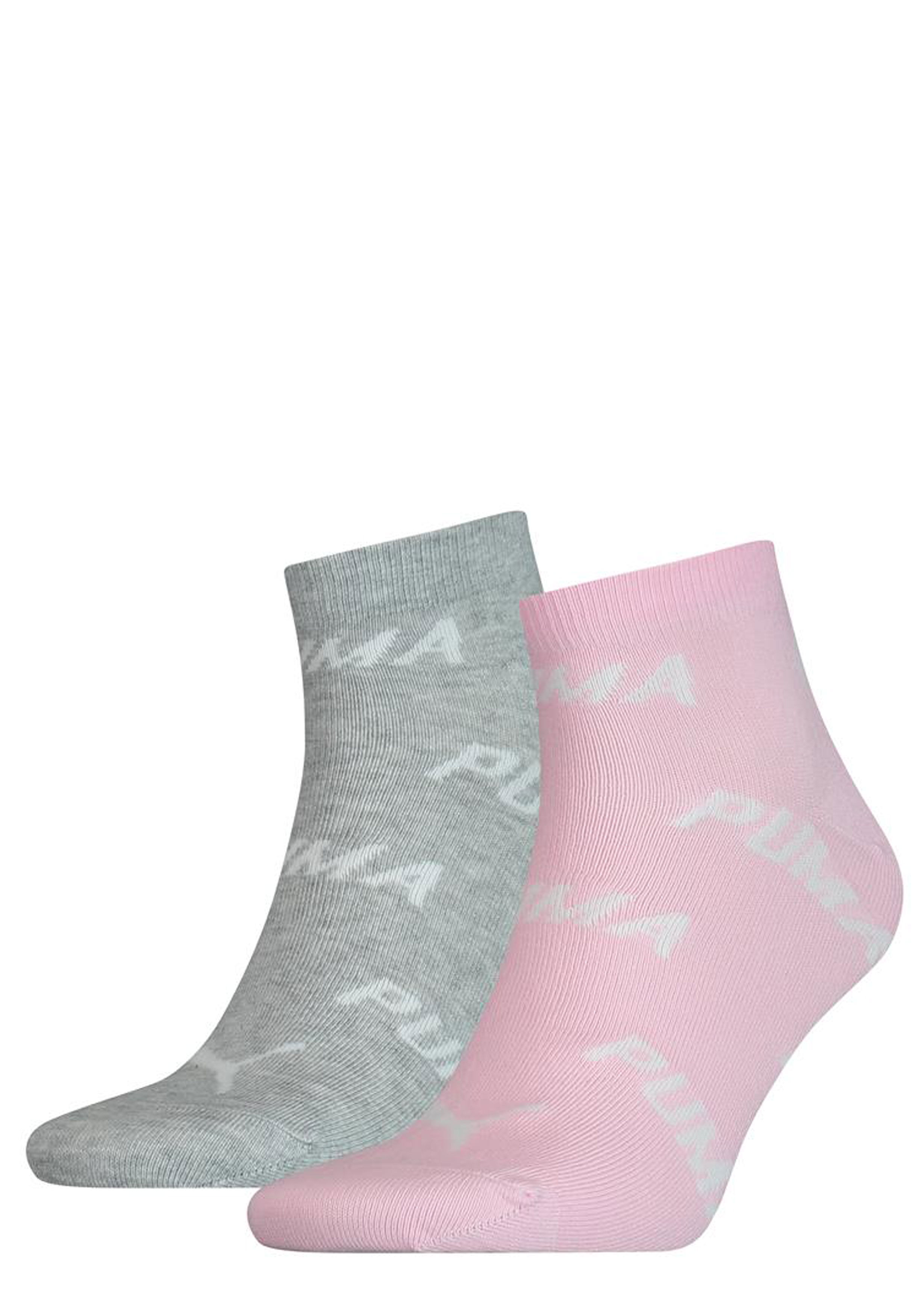 Puma Unisex Bwt Quarter (2-pack), unisex hoge enkelsokken, rozenwater