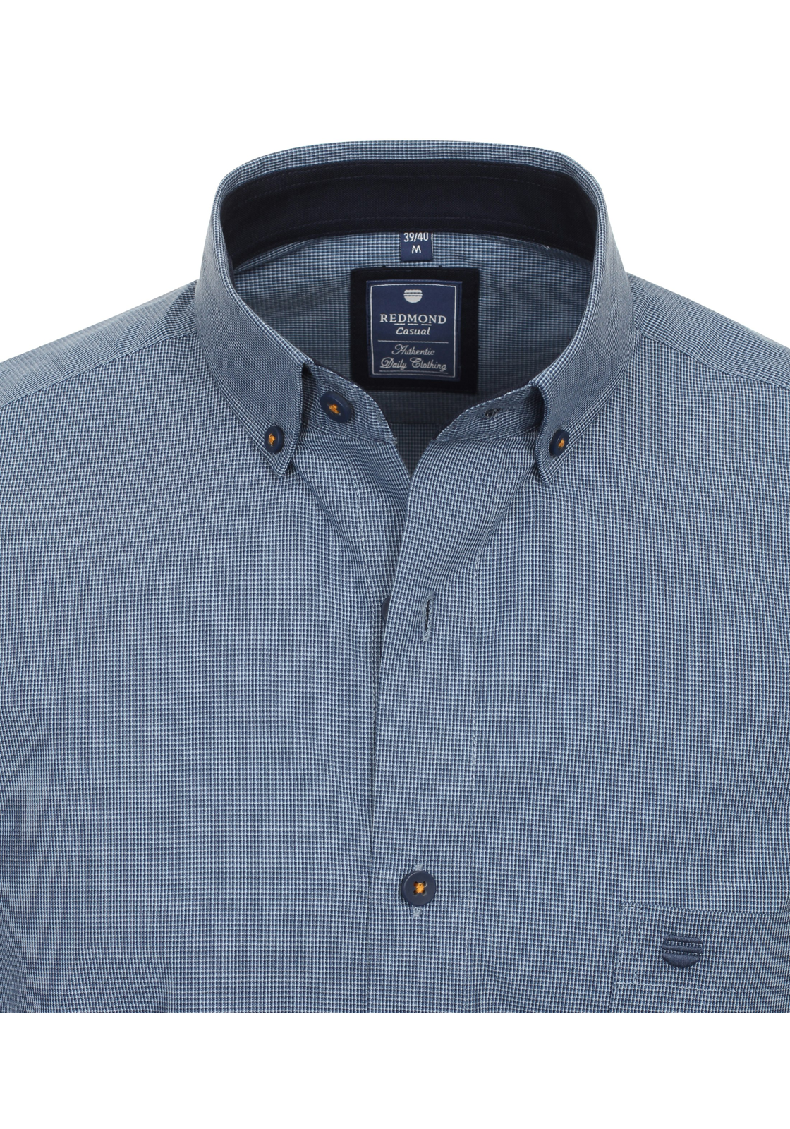 Redmond comfort fit overhemd, popeline, blauw geruit Redmond comfort fit overhemd, popeline, blauw geruit