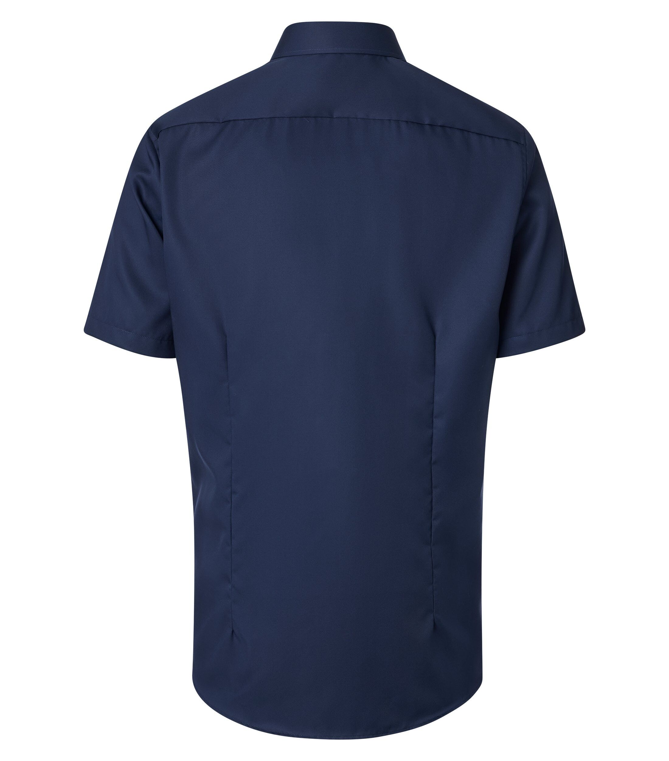 VENTI modern fit overhemd, korte mouw, twill, donkerblauw