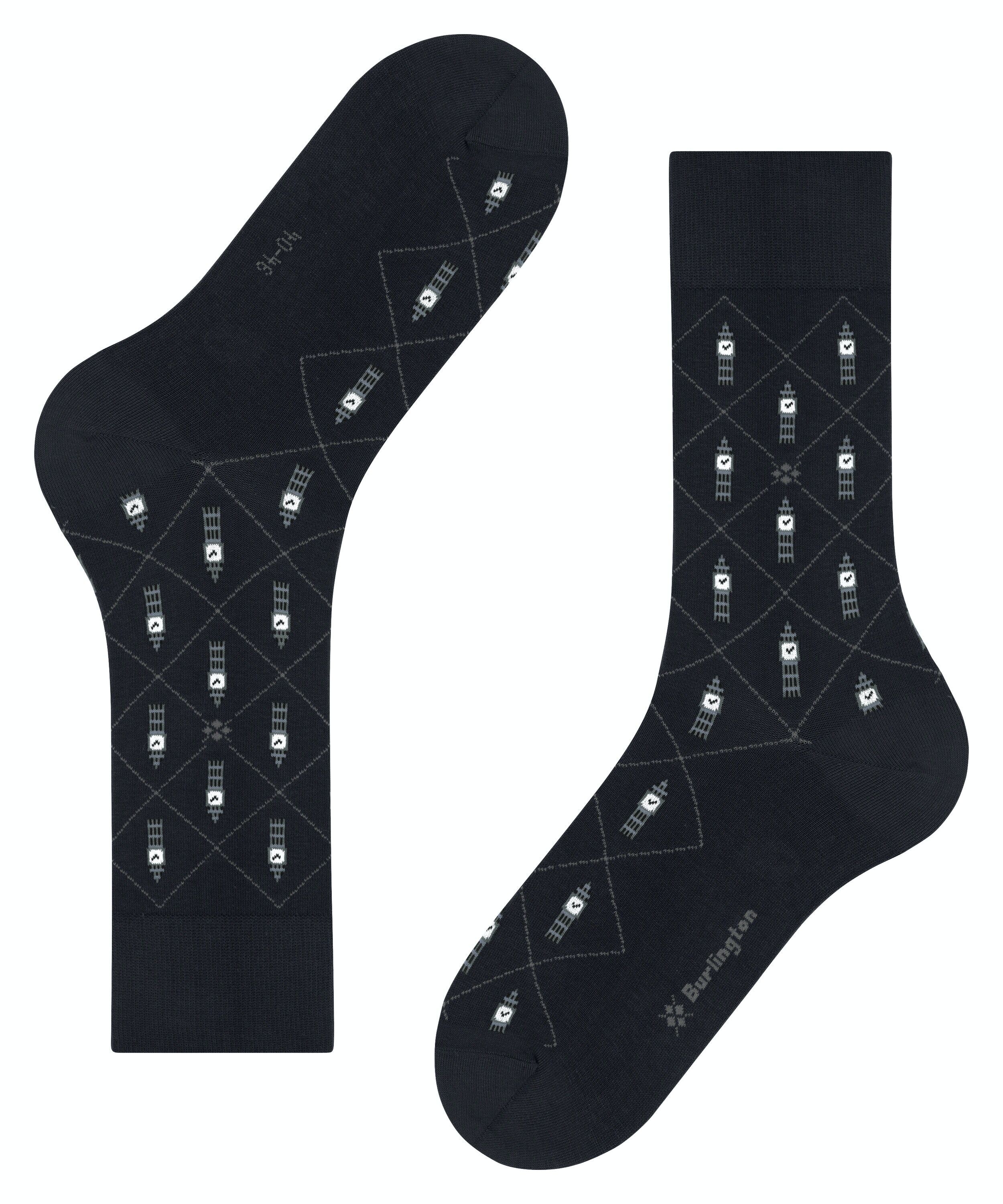 Burlington Big Ben herensokken, zwart (black)