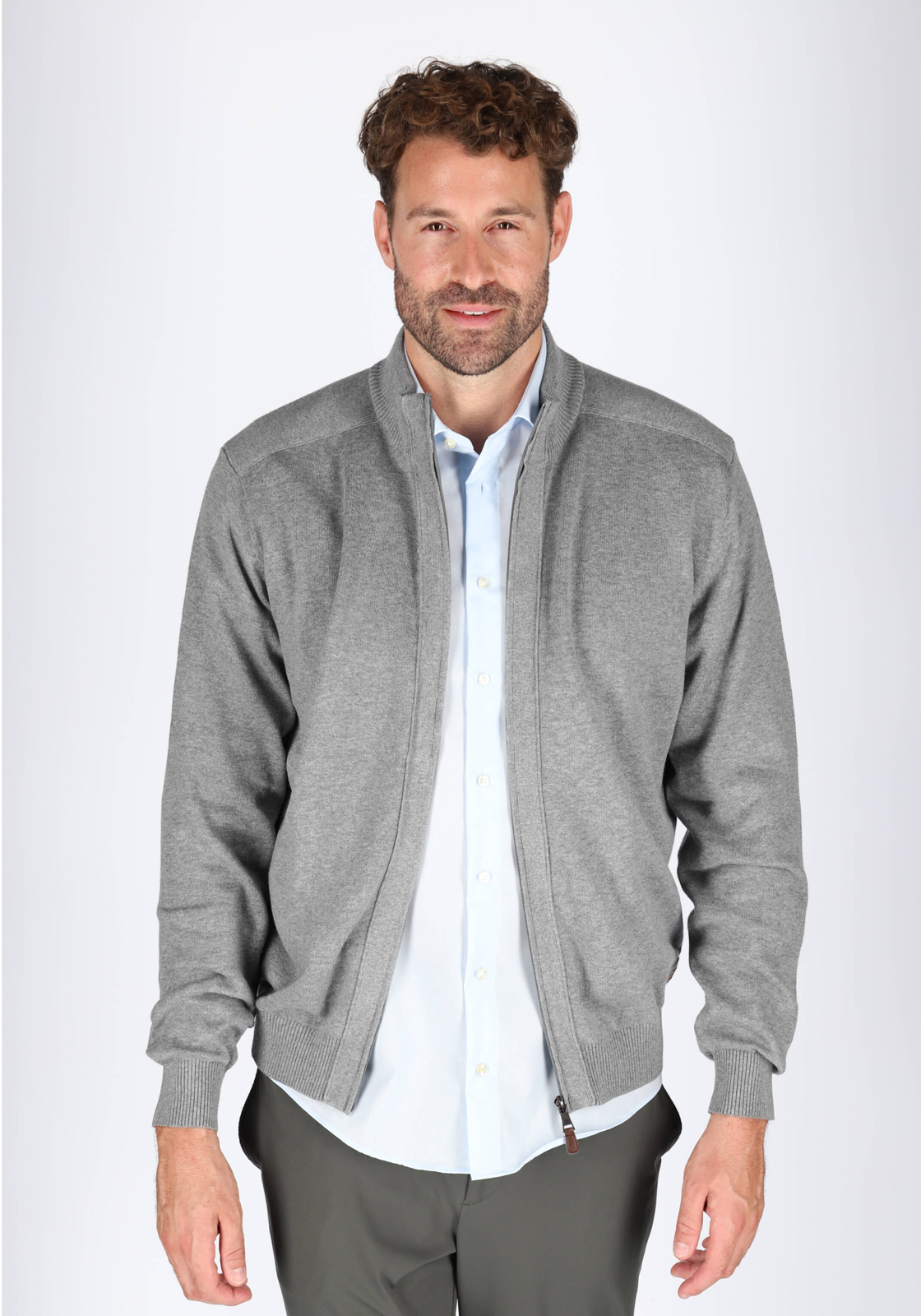 03-4049807430432-hemdvoorhem-Shoot_Auke_894535_Redmond-tm_juni_2028-basis-681-70_HR Redmond heren vest katoen, met rits, grijs