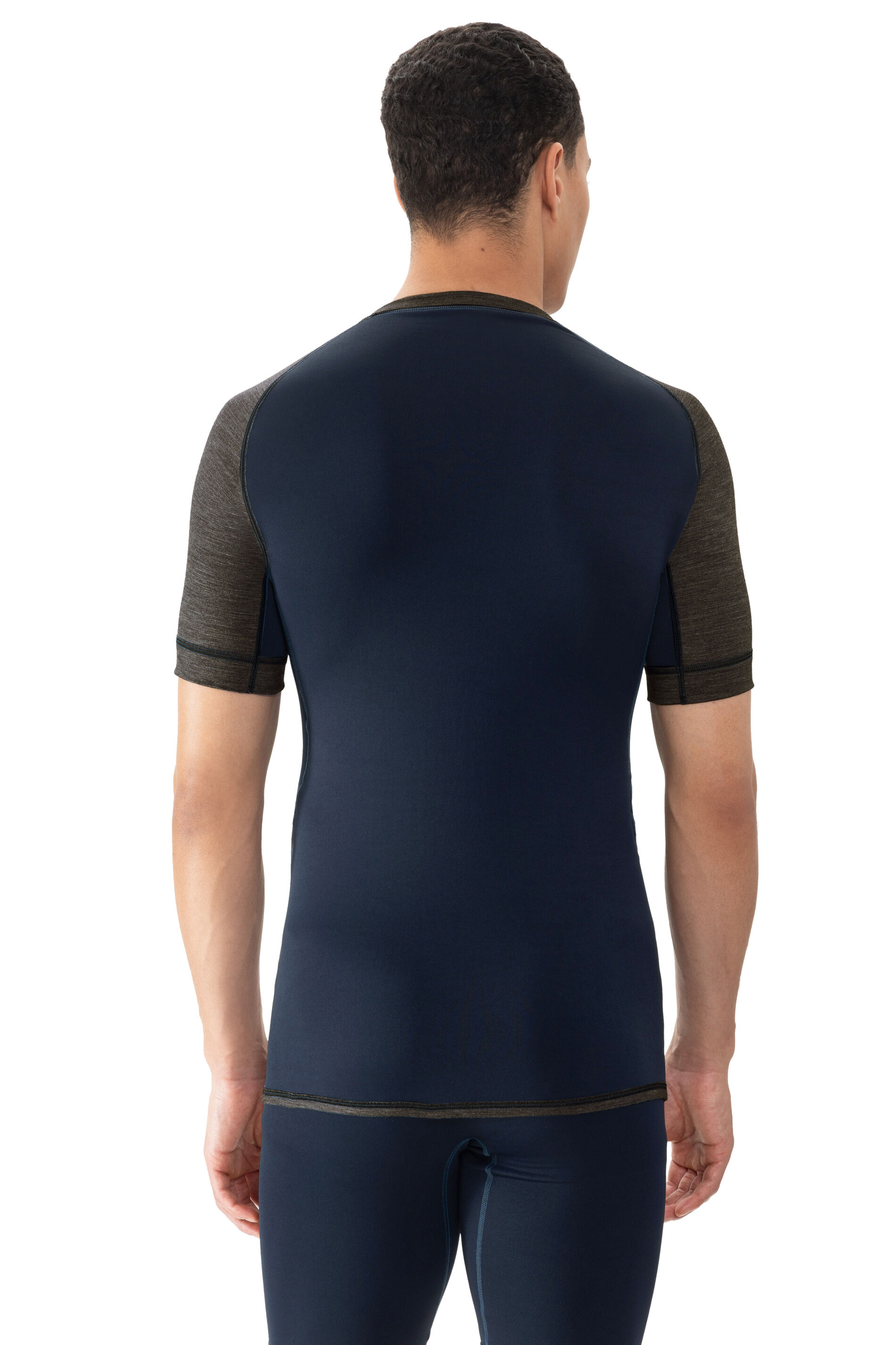 Mey heren T-shirt Prfrmnc+, thermo T-shirt korte mouw met O-hals gedempt olijfgroen