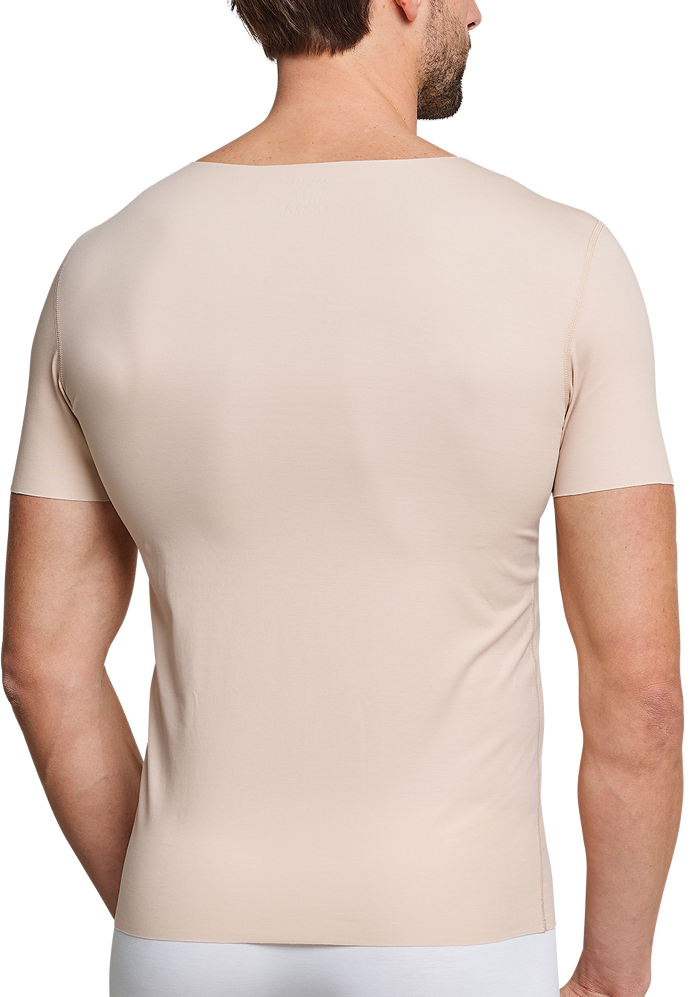 SCHIESSER Laser Cut T-shirt (1-pack), naadloos met diepe V-hals, beige