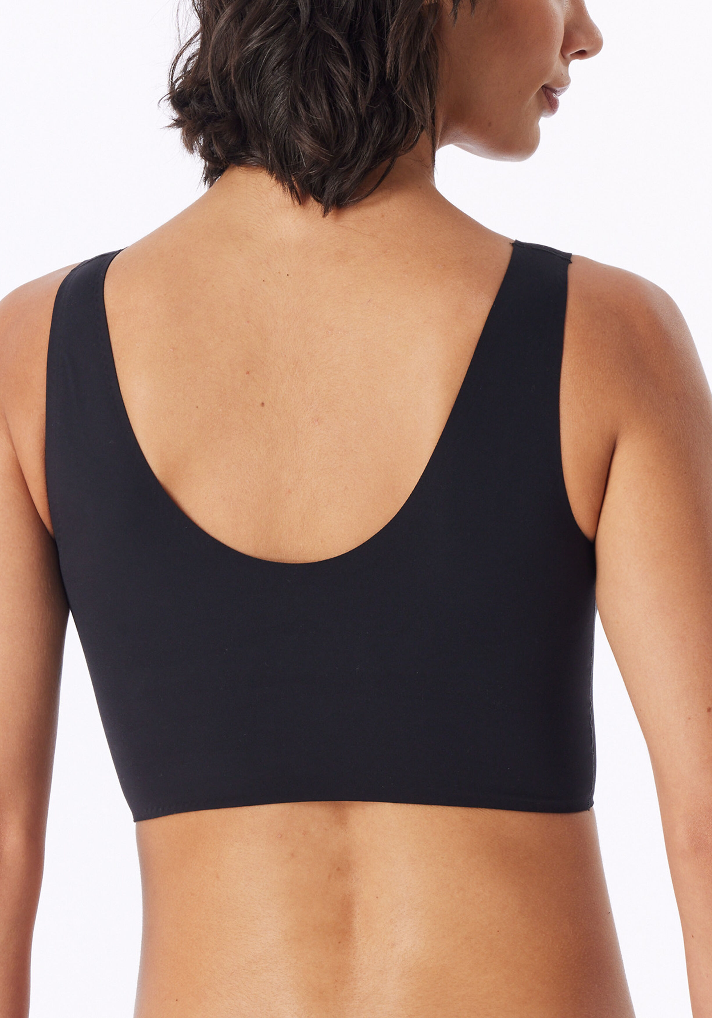 SCHIESSER Invisible Soft dames bralette, met uitneembare cups, zwart