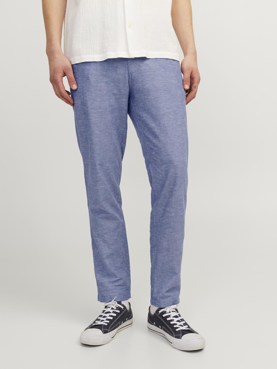JACK & JONES Ace Summer Chino Pant relaxed fit, heren chino, licht denim melange