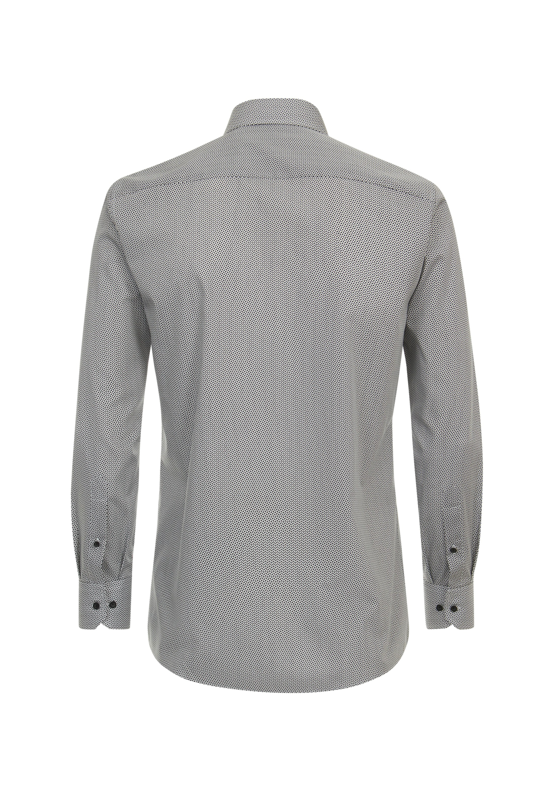 Redmond modern fit overhemd, popeline, zwart dessin - 242700110-90 Redmond modern fit overhemd, popeline, zwart dessin - 242700110-90