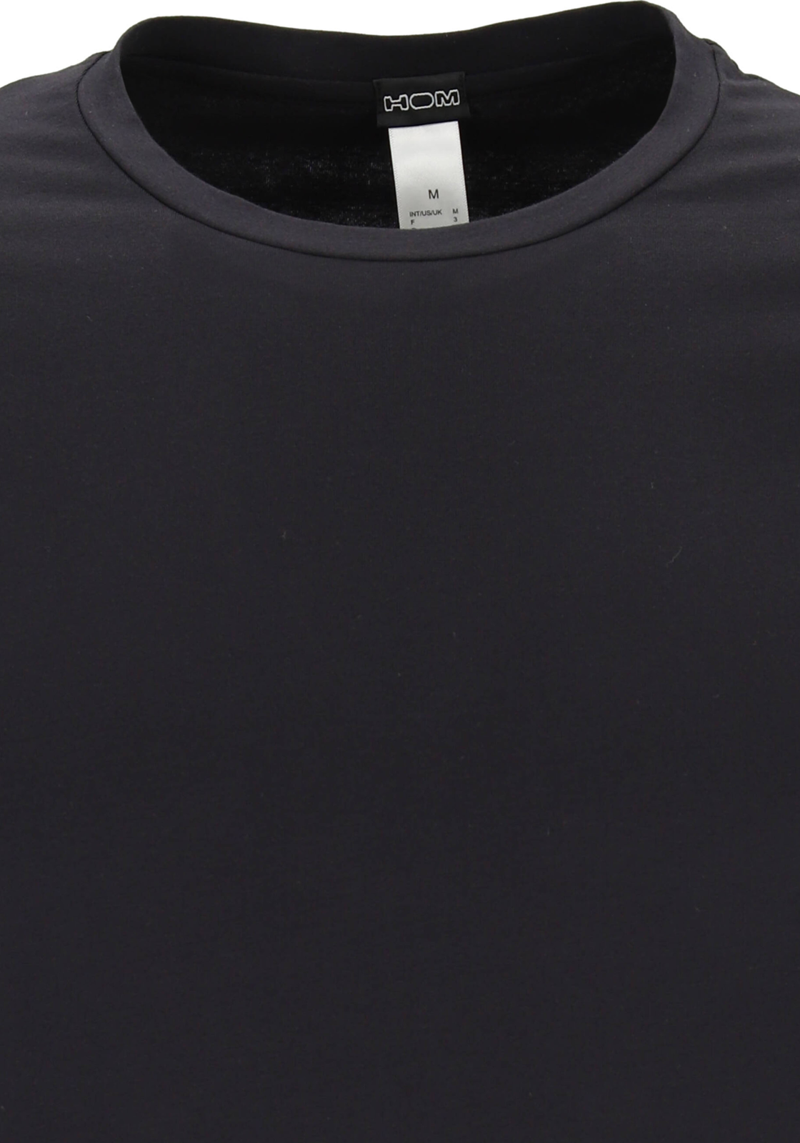 3-9009984160442-hom-HOM_TS_4013300004_zwart_detail_HR HOM Supreme Cotton tee-shirt (1-pack), heren T-shirt O-hals, zwart