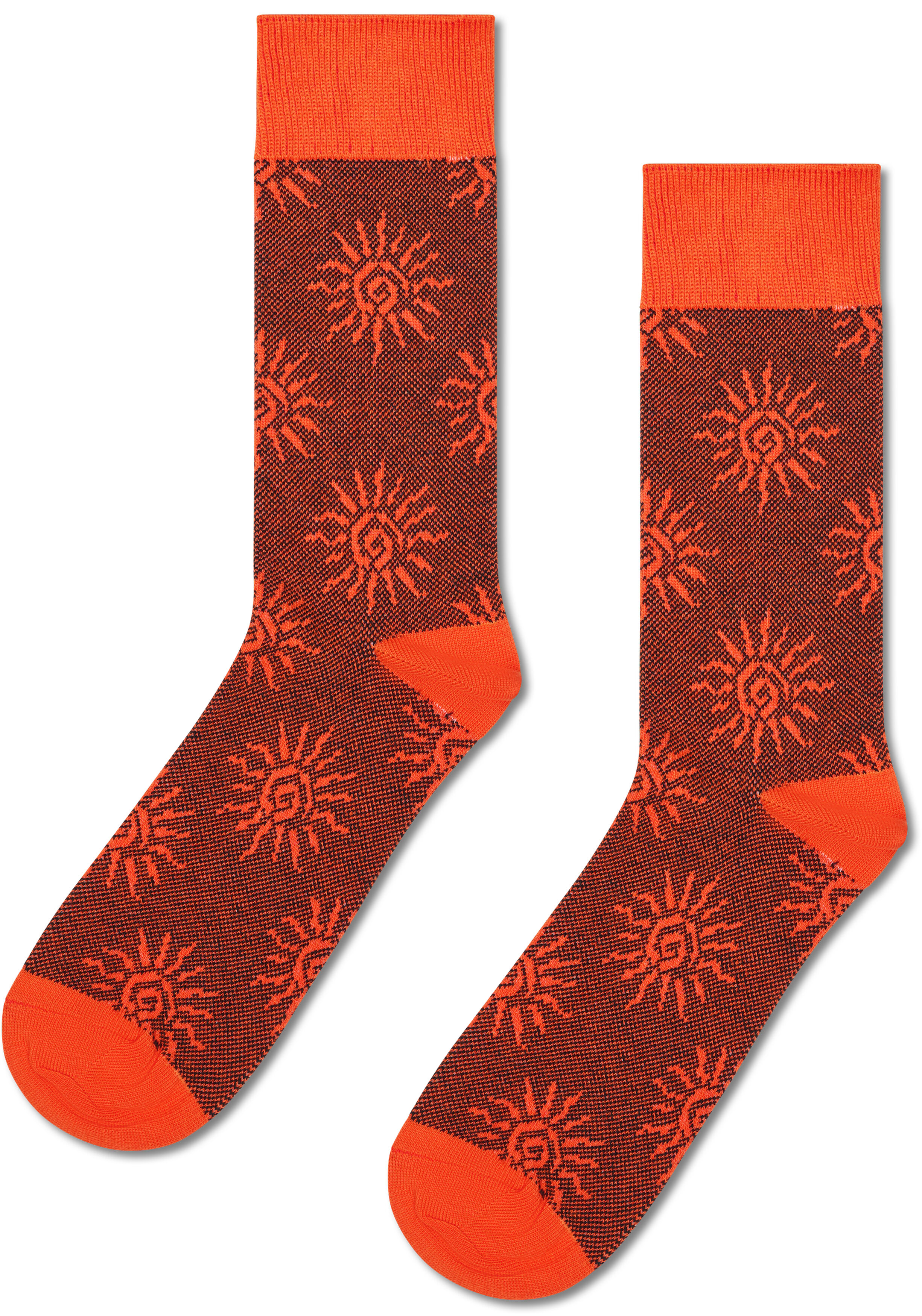 Happy Socks Sun Jacquard Sock, unisex sokken, oranje