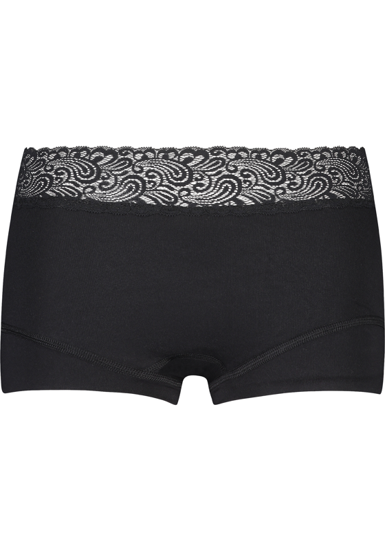 RJ Bodywear Pure Color Kant dames short, zwart RJ Bodywear Pure Color Kant dames short, zwart