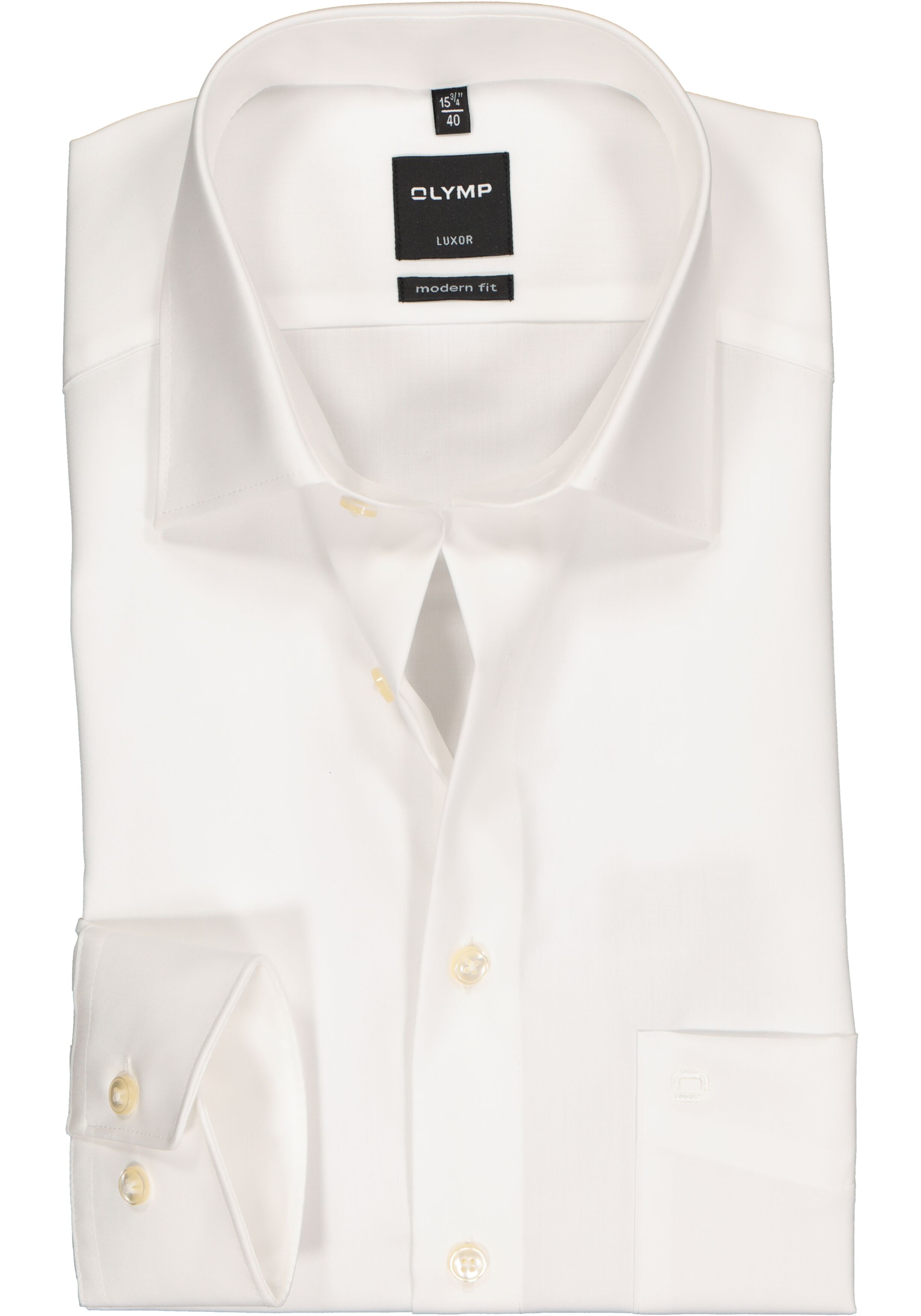OLYMP Luxor modern fit overhemd, beige of off white