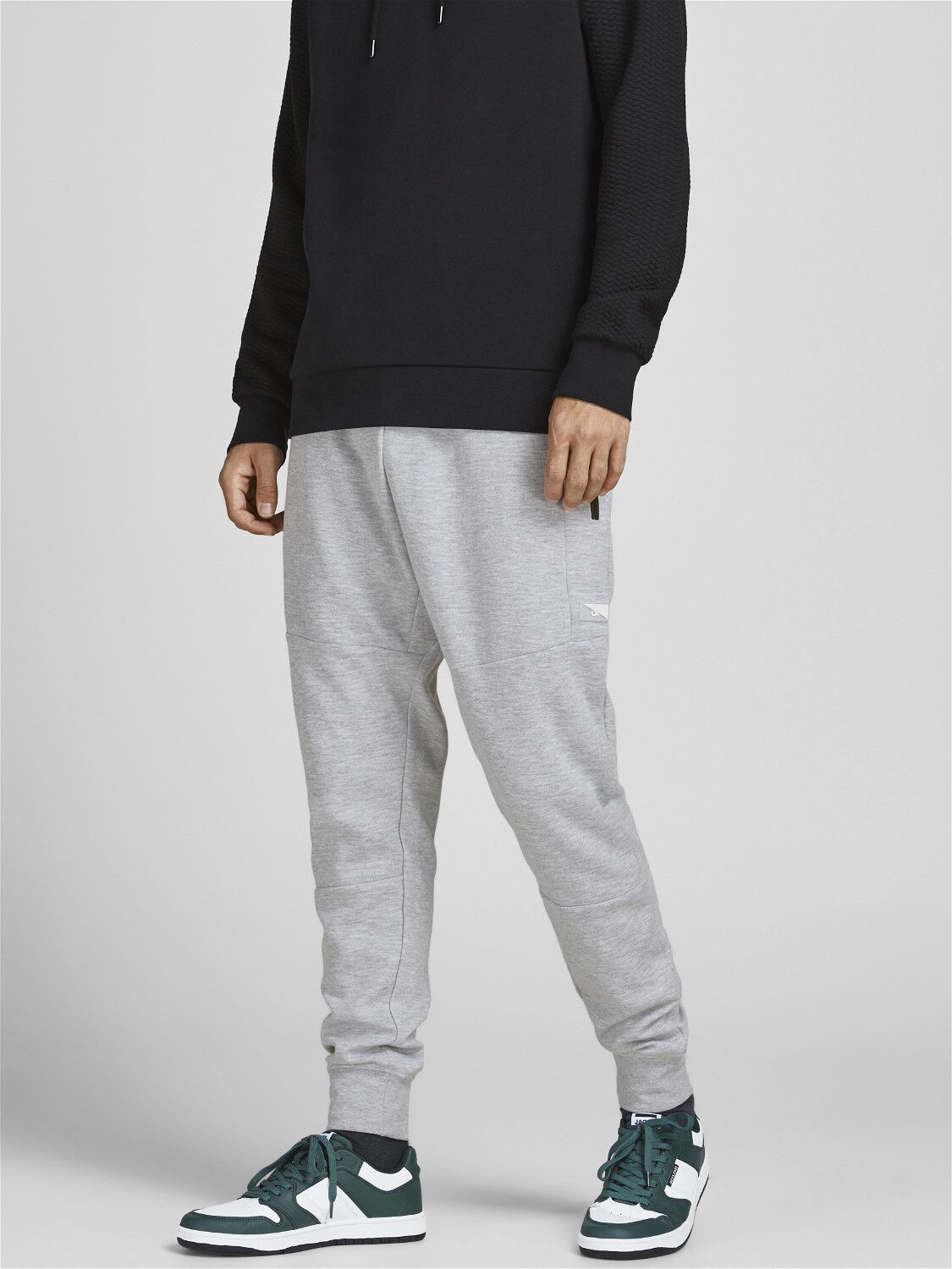 JACK & JONES Will Air Sweat Pants regular fit, heren joggingbroek, lichtgrijs melange