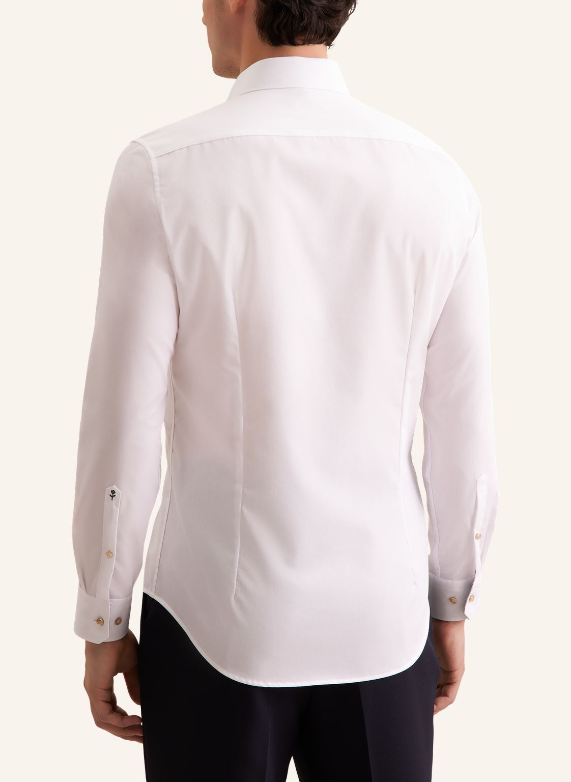 Seidensticker slim fit overhemd, popeline, wit