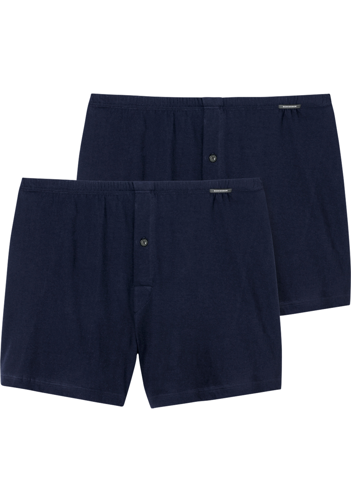 2-4007065803931-schiesser-boxershorts-2p_HR SCHIESSER Cotton Essentials boxershorts wijd (2-pack), tricot, donkerblauw