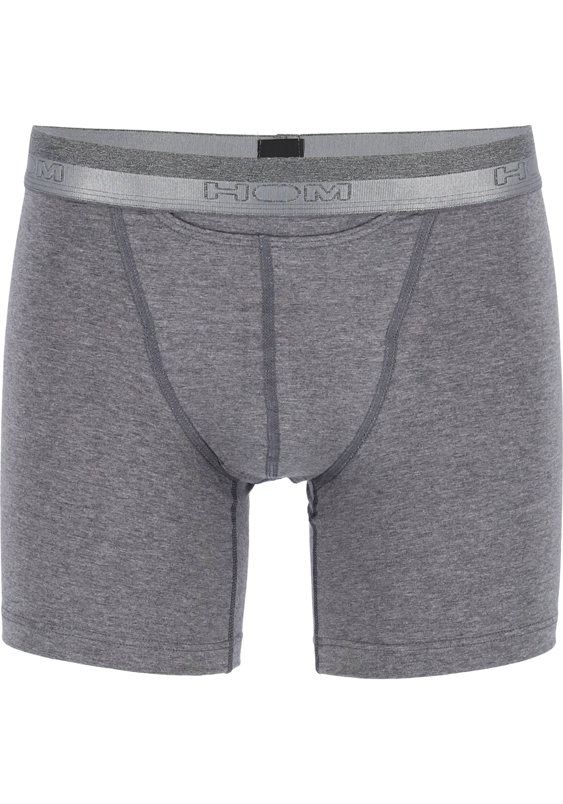 1-9009984085325-HOM-HOM_35951900ZU_BX_grijs_4foto_HR HOM HO1 long boxer briefs (1-pack), heren boxer lang met horizontale gulp, antraciet