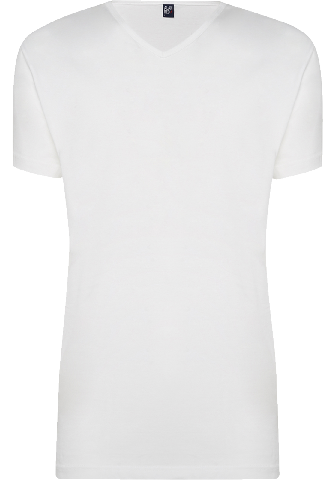 3-8052447527666-alan_red-vermont_wit_grijs_mel_HR ALAN RED T-shirts Vermont (2-pack), V-hals, wit en  grijs melange