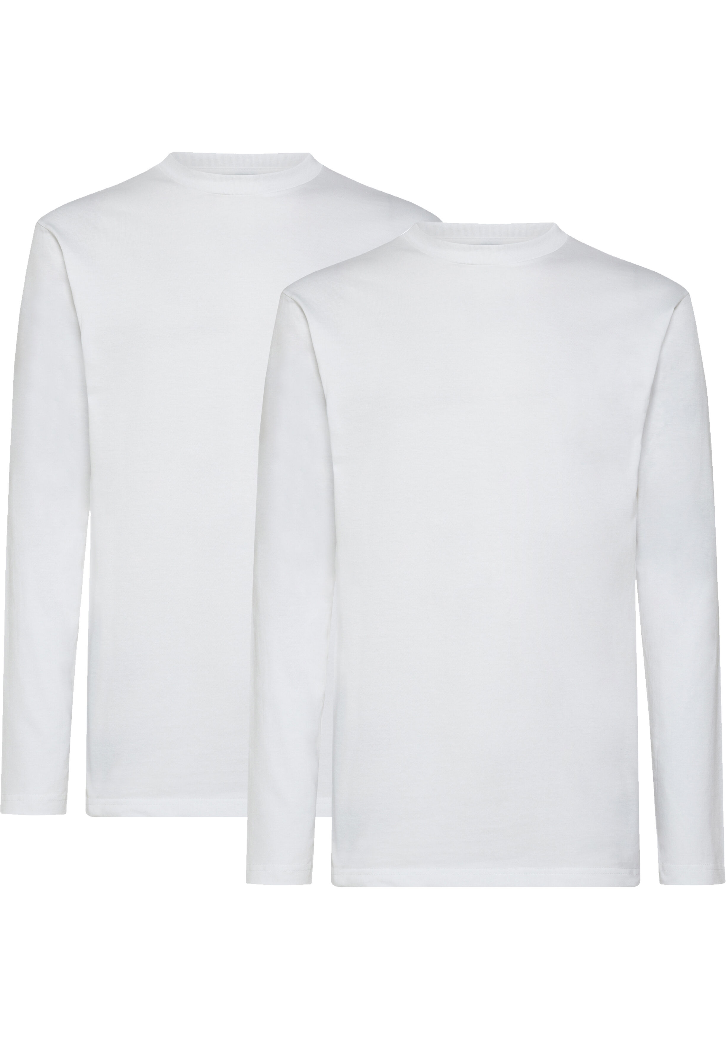 ALAN RED T-shirts VIRGINIA SLEEVE (2-pack), O-hals lange mouw, wit