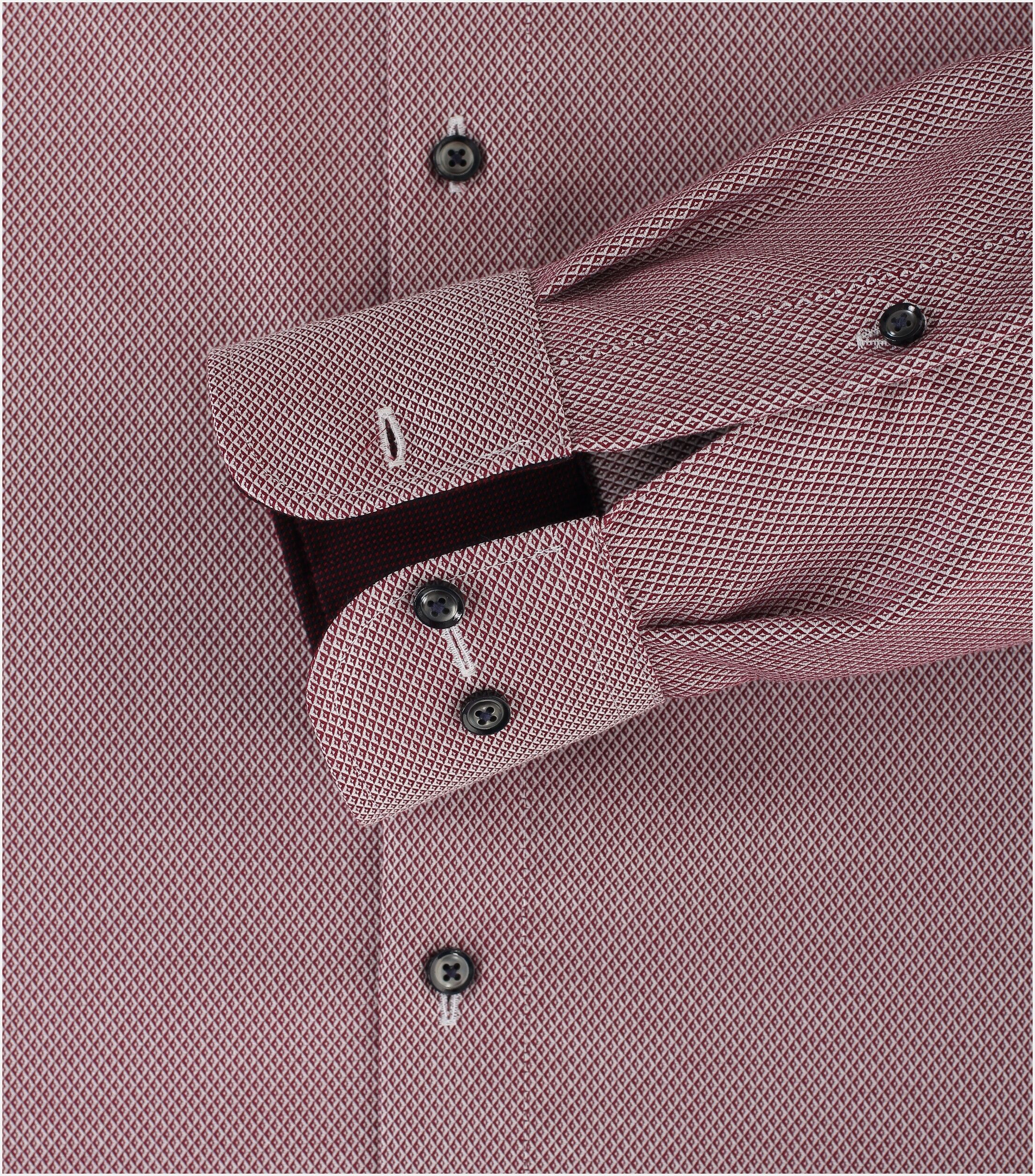 CASA MODA comfort fit overhemd, dobby, rood