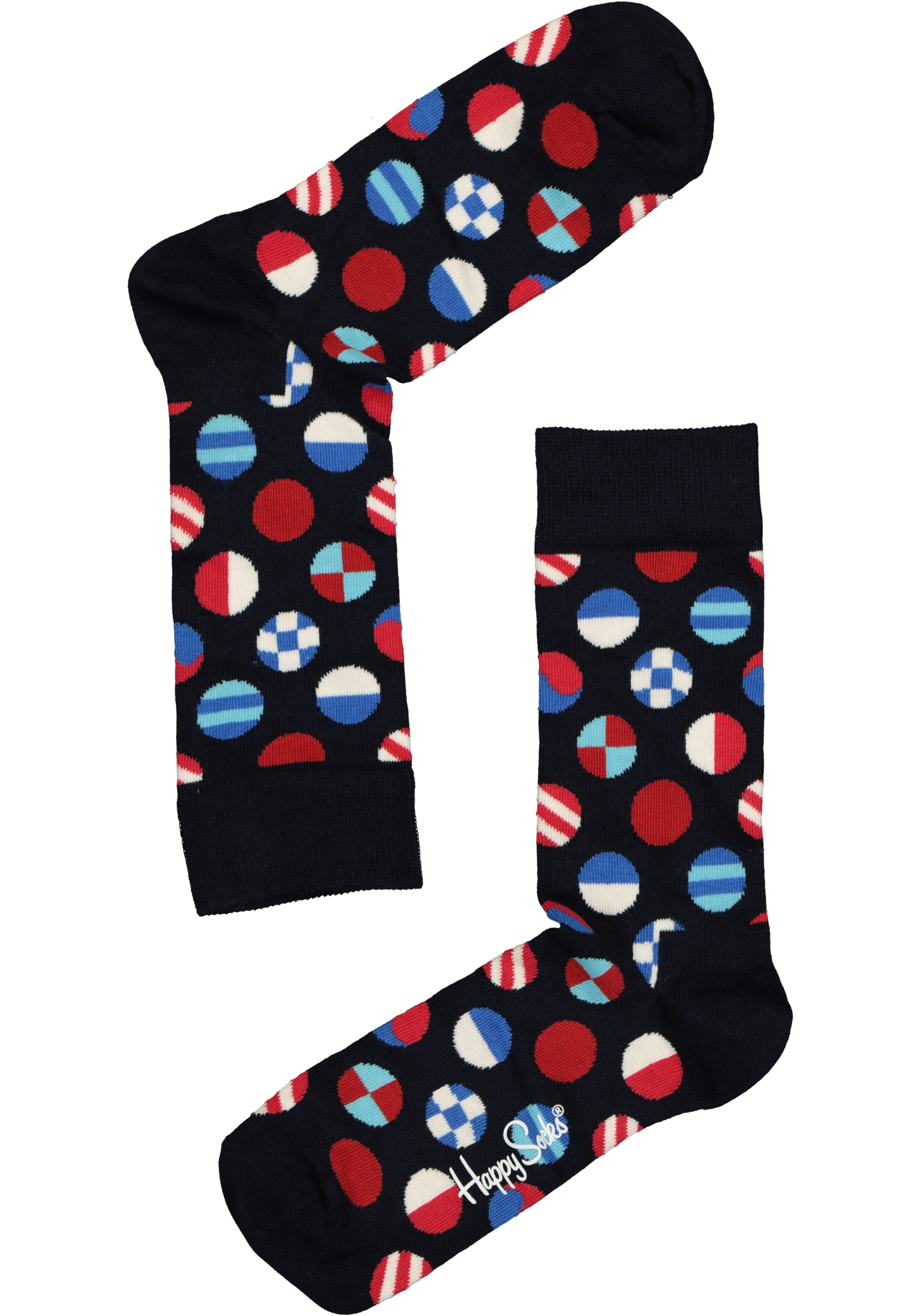 Happy Socks, Navy Gift Box in rood-wit-blauw