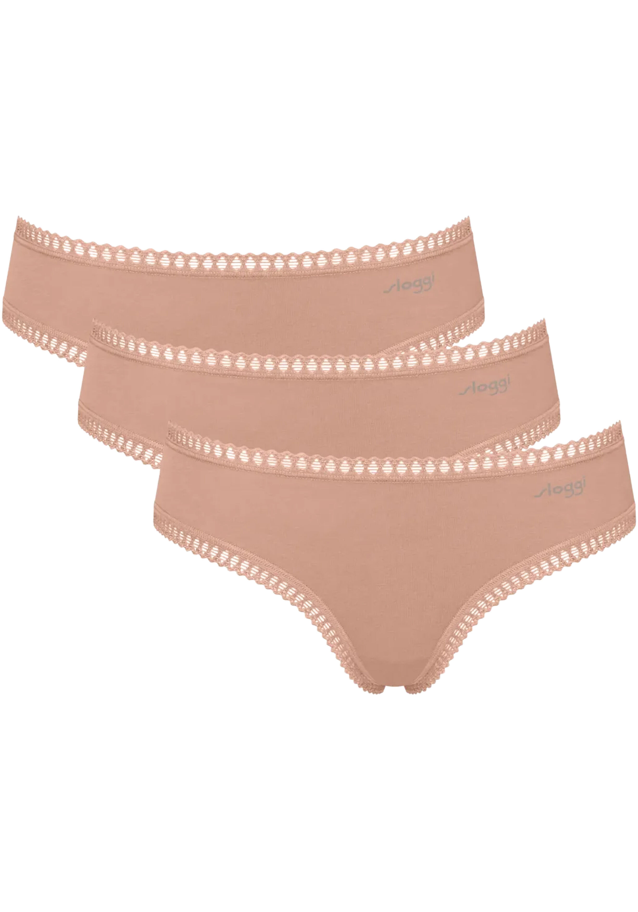 Sloggi Women GO Crush Hipster (3-pack), dames slip, beige