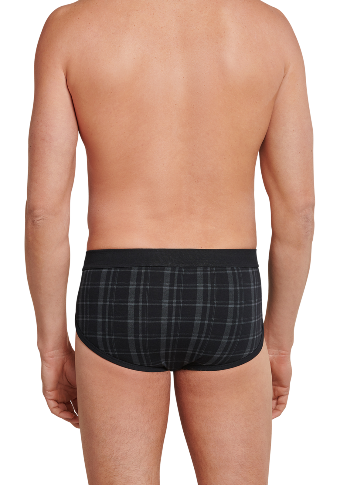 5-4007065656728-schiesser-slip-2p_HR SCHIESSER Original Classics sportslips (2-pack), Feinripp met gulp, zwart geruit