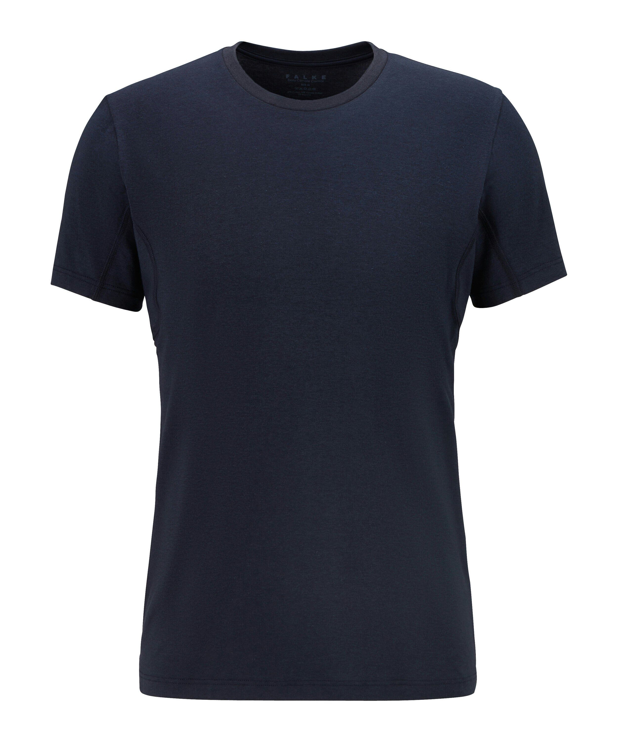 FALKE heren T-shirt Daily Climate Control, korte mouw, donkerblauw (midnight)