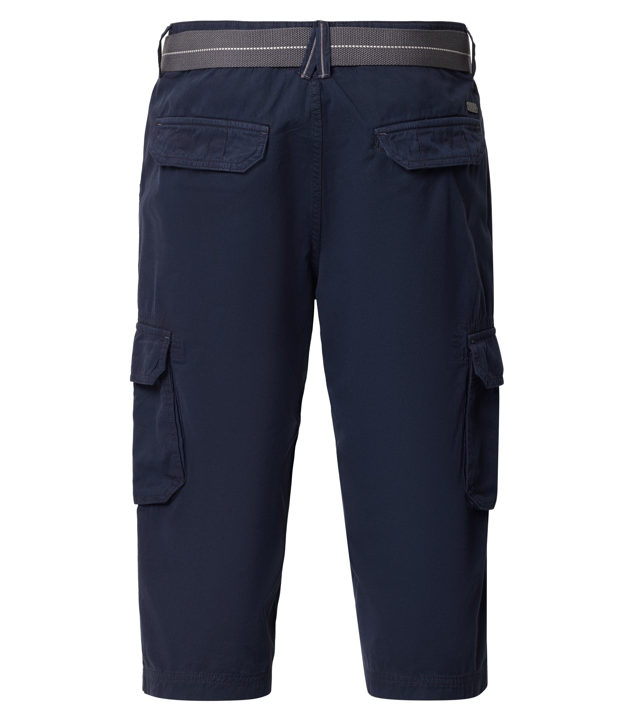CASA MODA driekwart bermuda BEN, heren cargo bermuda over de knie, blauw