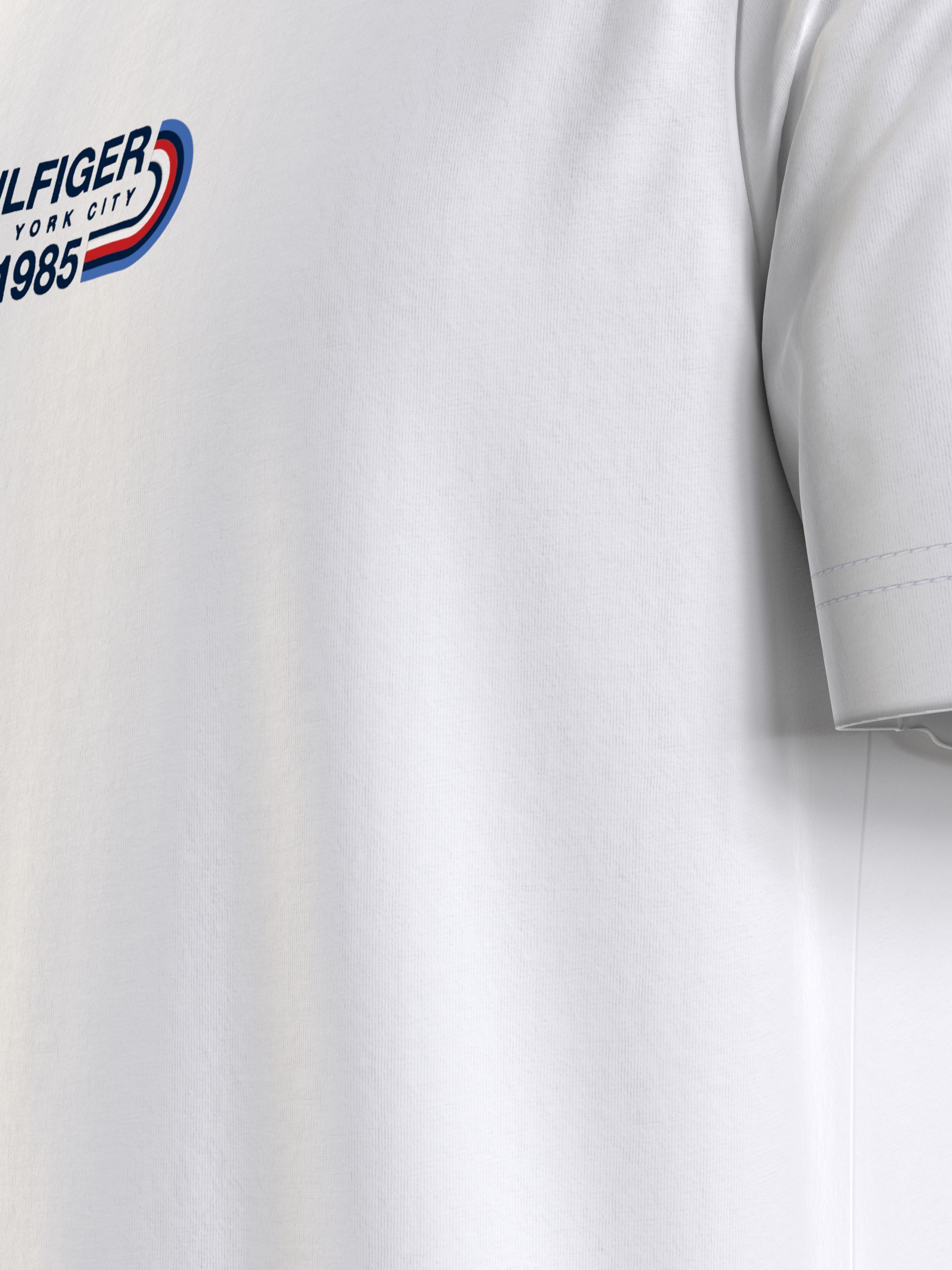 Tommy Hilfiger Hilfiger Track Graphic Tee, heren T-shirt korte mouw O-hals, wit