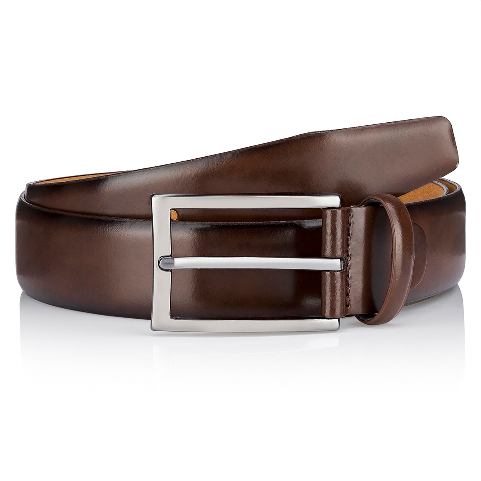 LINDENMANN leren heren riem, bruin