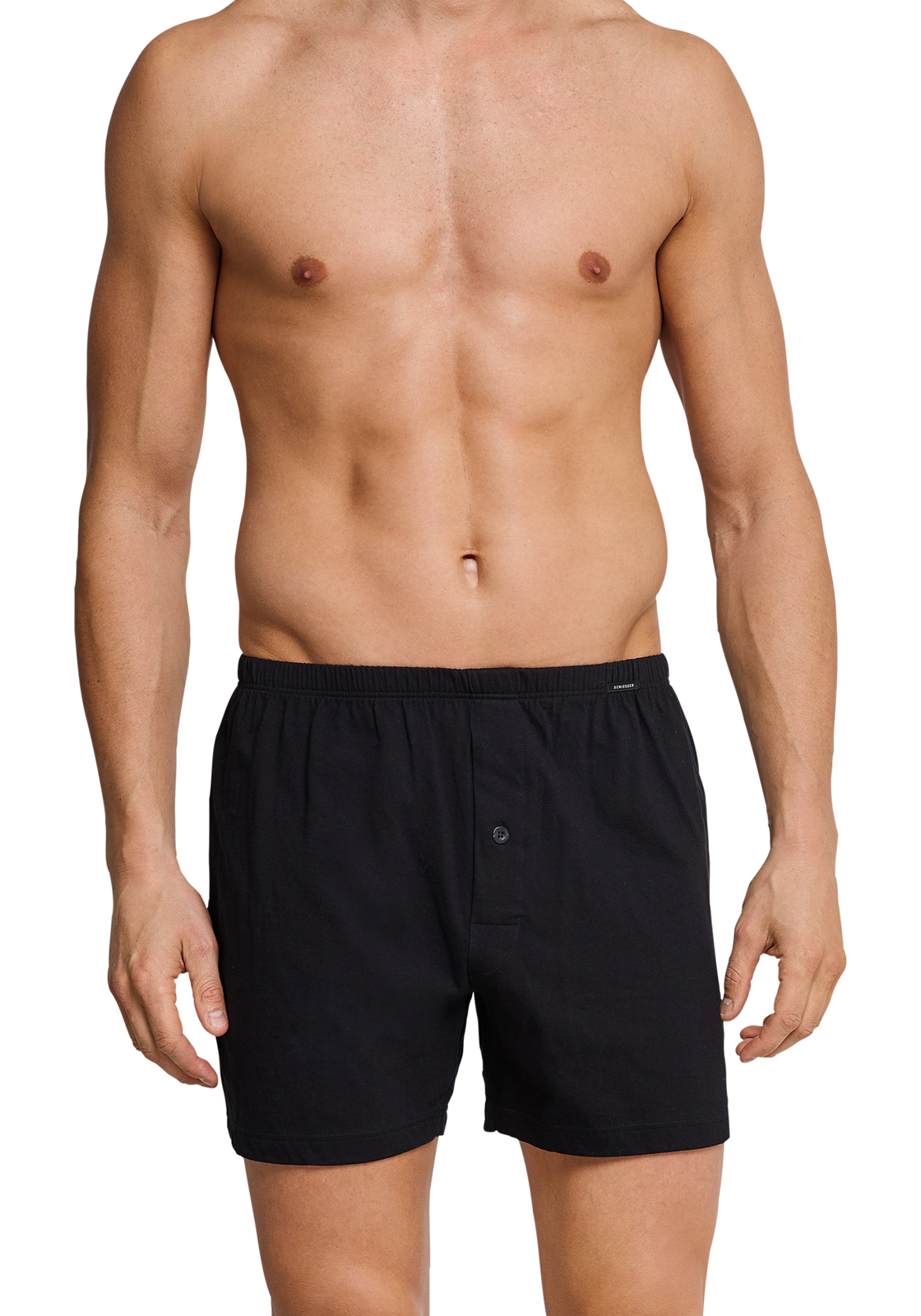 4-4007065803924-schiesser-boxershorts-2p_HR SCHIESSER Cotton Essentials boxershorts wijd (2-pack), tricot, zwart