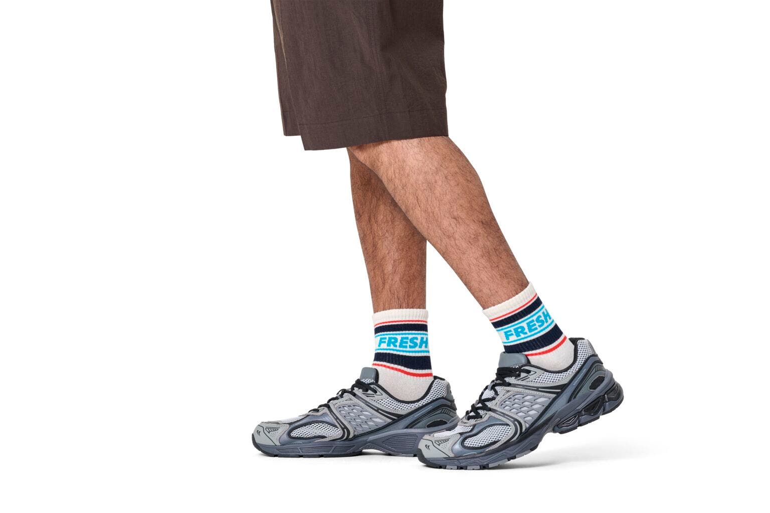 Happy Socks Fresh 1/2 Crew Sneaker Sock, hoge unisex enkelsokken, wit
