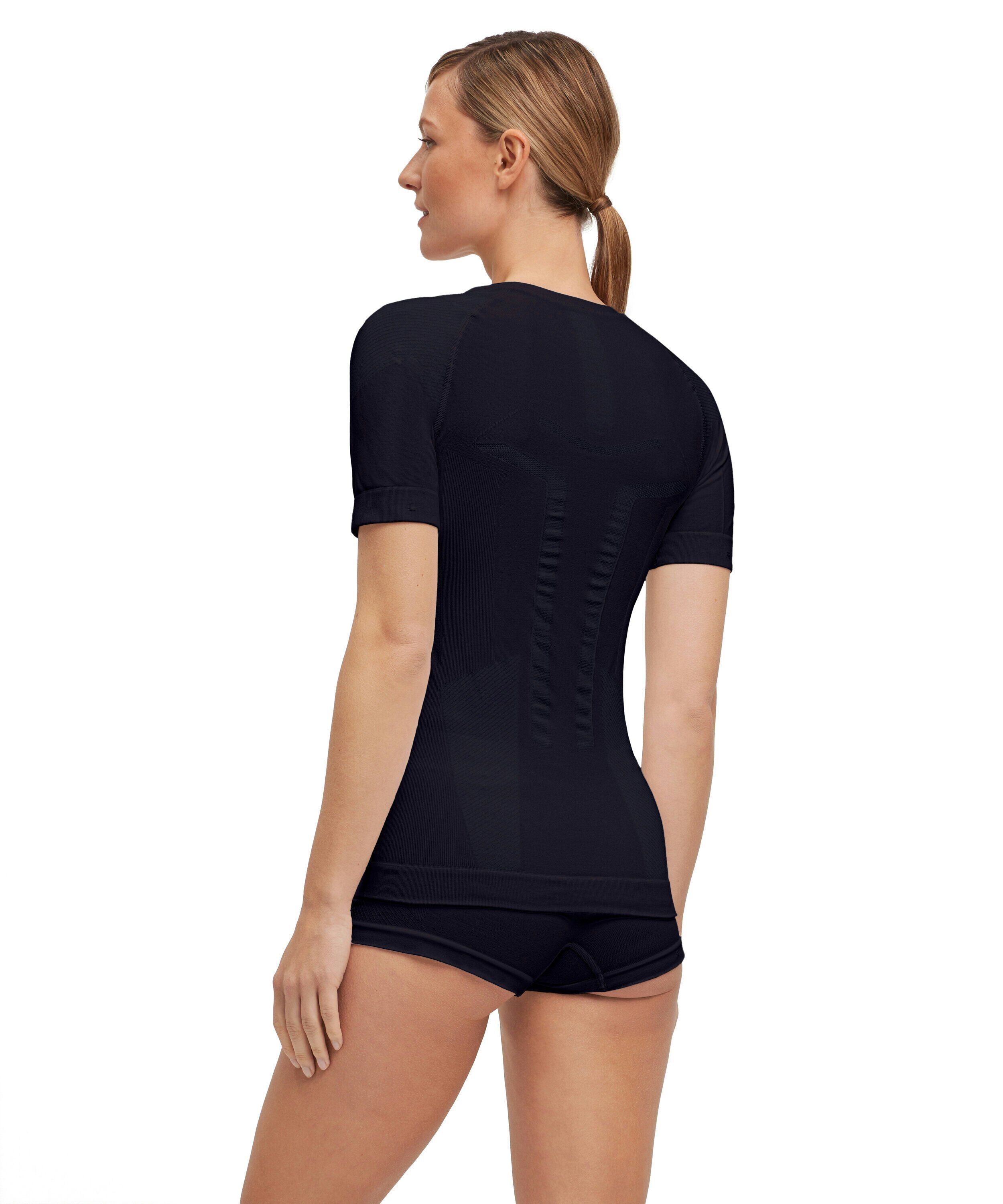 FALKE dames T-shirt Warm, thermoshirt, zwart (black)