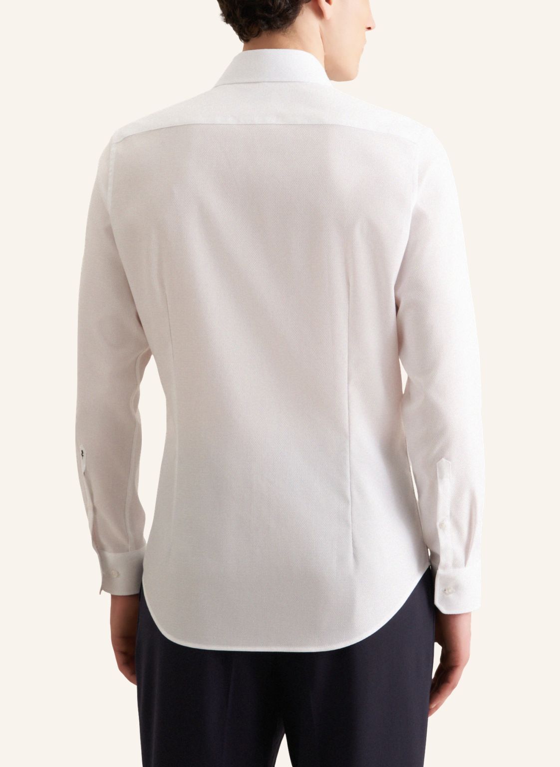 Seidensticker slim fit overhemd, structuur, wit