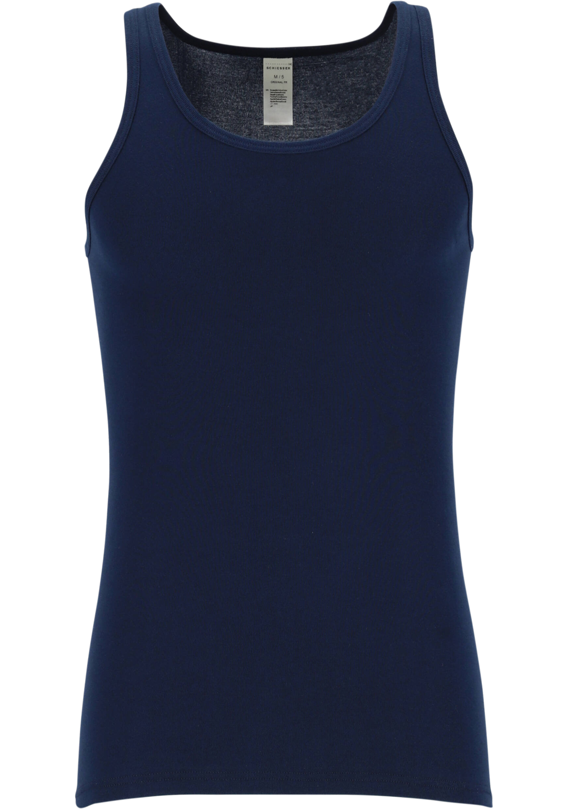 1-4007064953842-Schiesser-SCHIESSER_005120815_SI_blauw_2fotos_HR SCHIESSER Original Feinripp singlet (1-pack), blauw