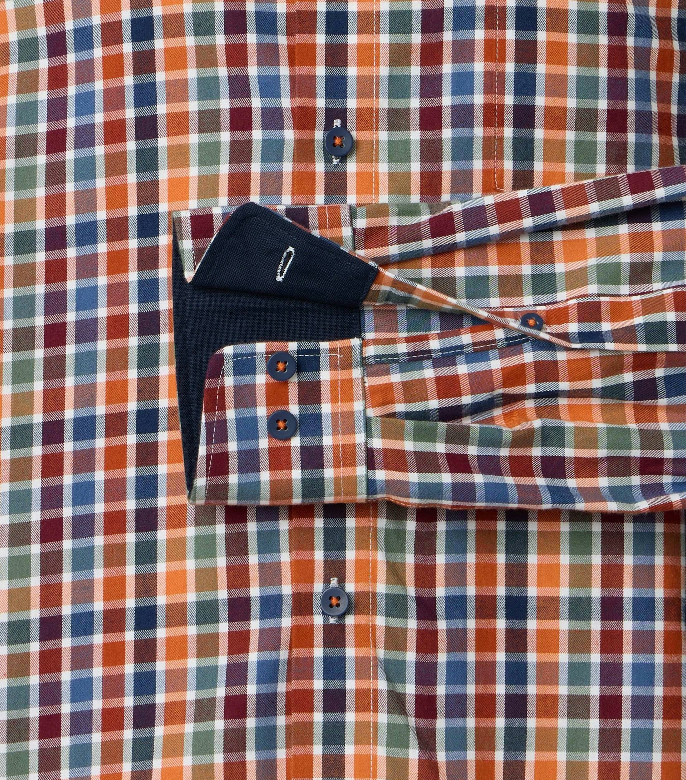 Redmond comfort fit overhemd, twill, rood geruit