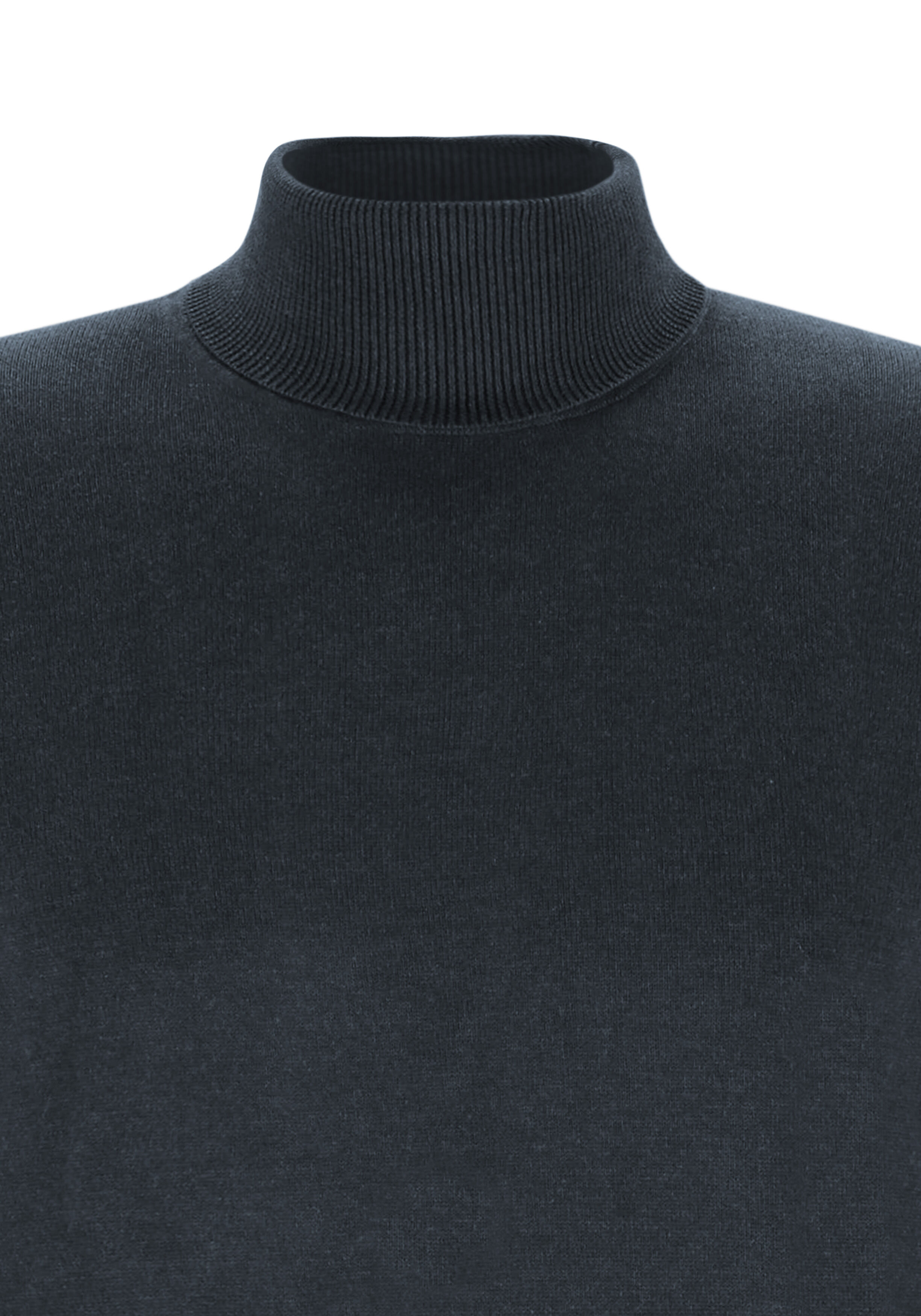 Michaelis heren trui katoenmengsel, slim fit coltrui, donkerblauw