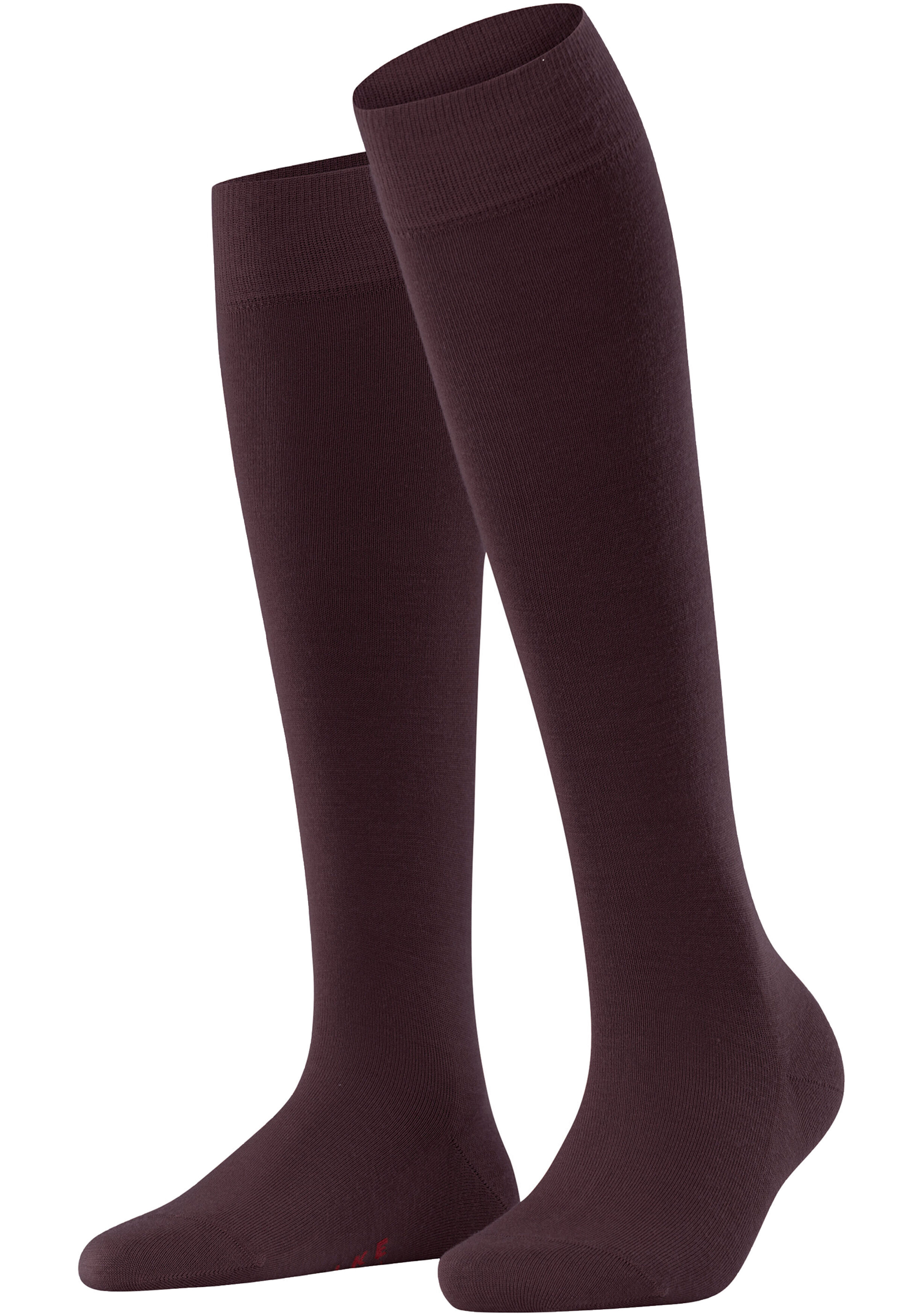 FALKE Softmerino dames kniekousen, donkerrood (barolo)