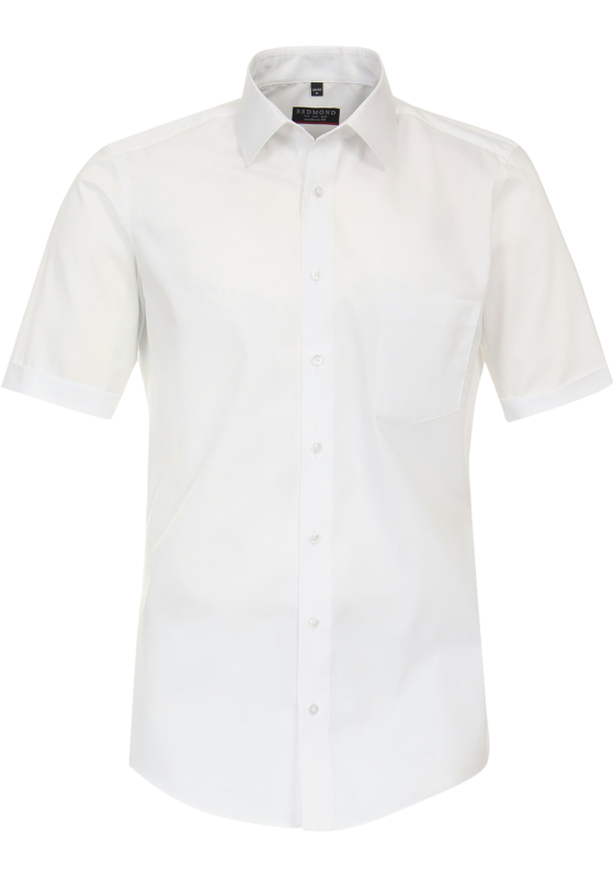 Redmond modern fit overhemd, korte mouw, popeline, wit Redmond modern fit overhemd, korte mouw, popeline, wit