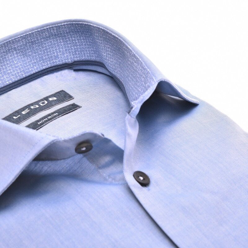 Ledub modern fit overhemd, middenblauw